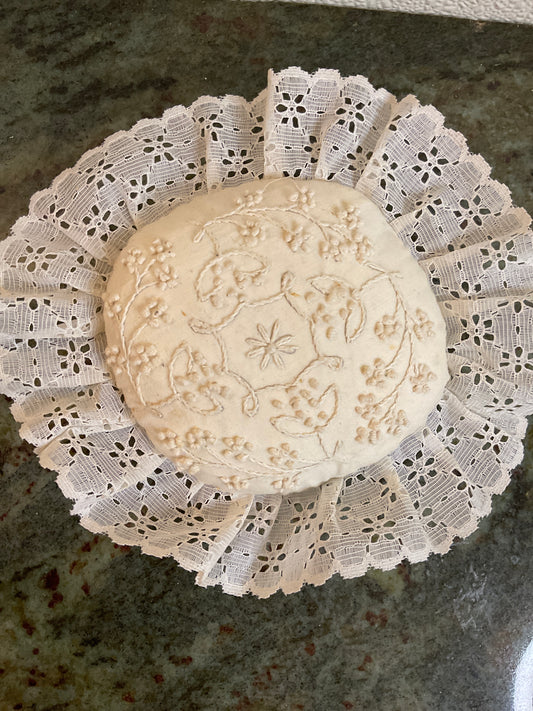 Small Vintage Handmade pillow or pin cushion