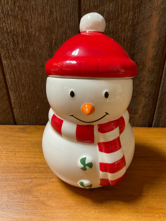 Hallmark 8” Snowman Jar with Lid