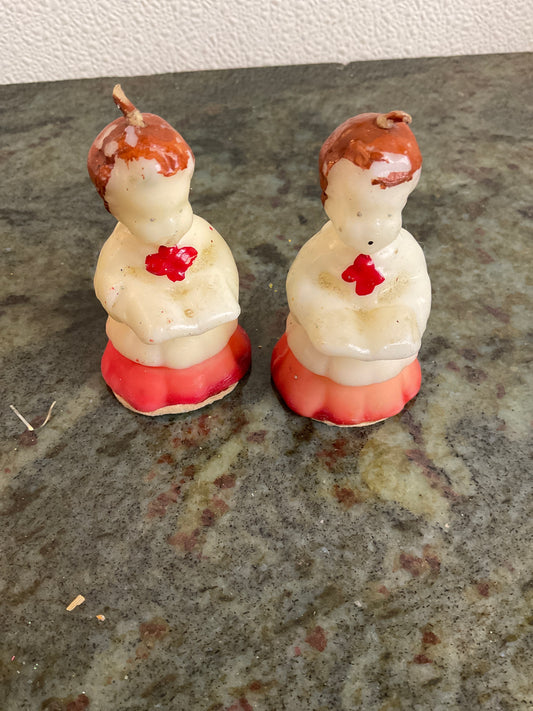 Vintage Tavern( Gurley) figural Christmas Choir boy candles