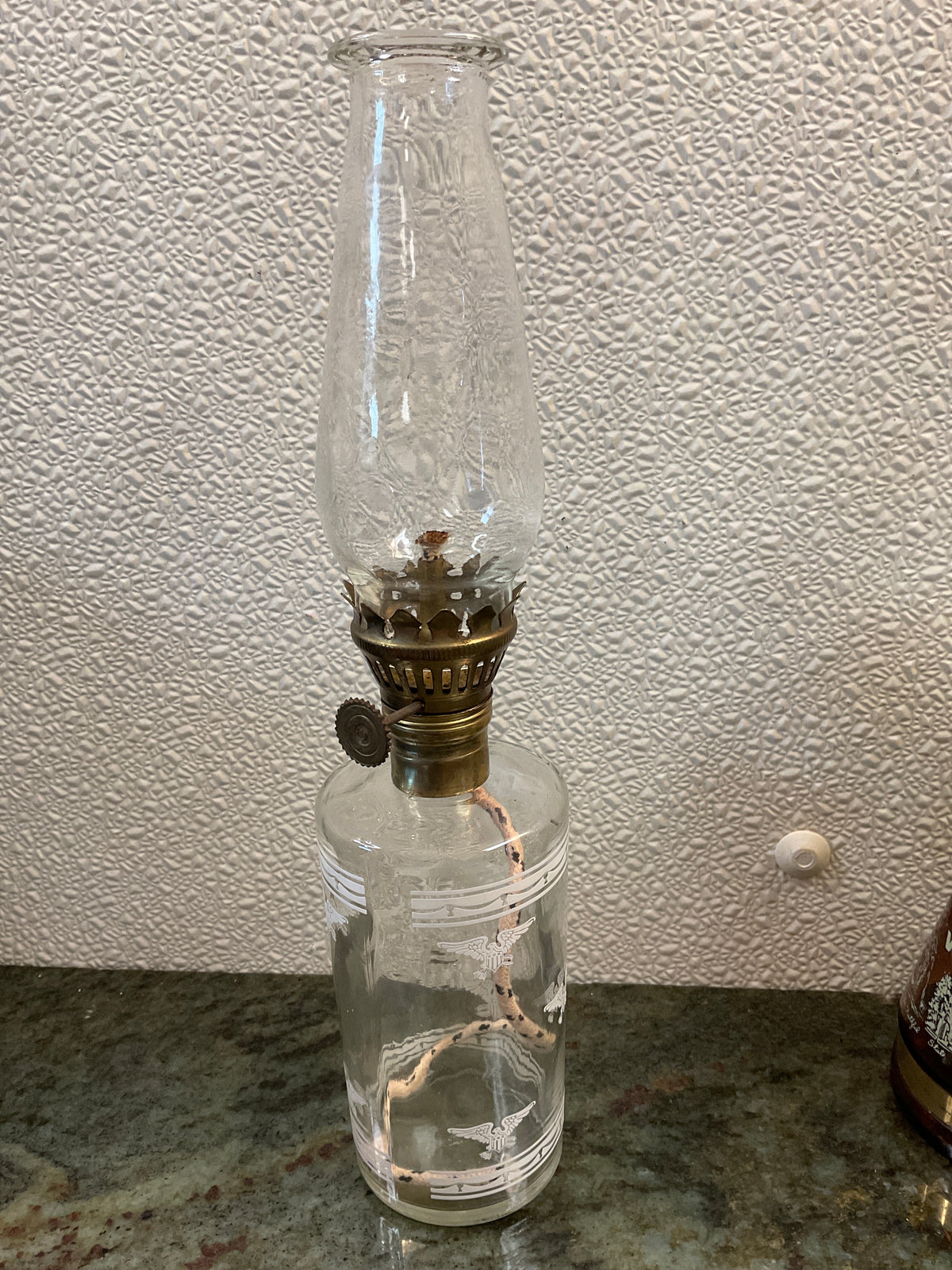Foster Forbes Miniature Oil Lamp-Eagles