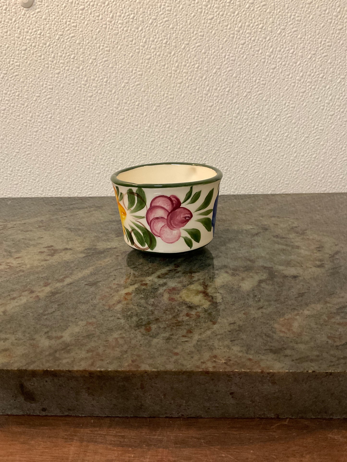 Vintage German Art Pottery Floral Coffee/Tea Cup “Handgemalt” signed by Widerstrom