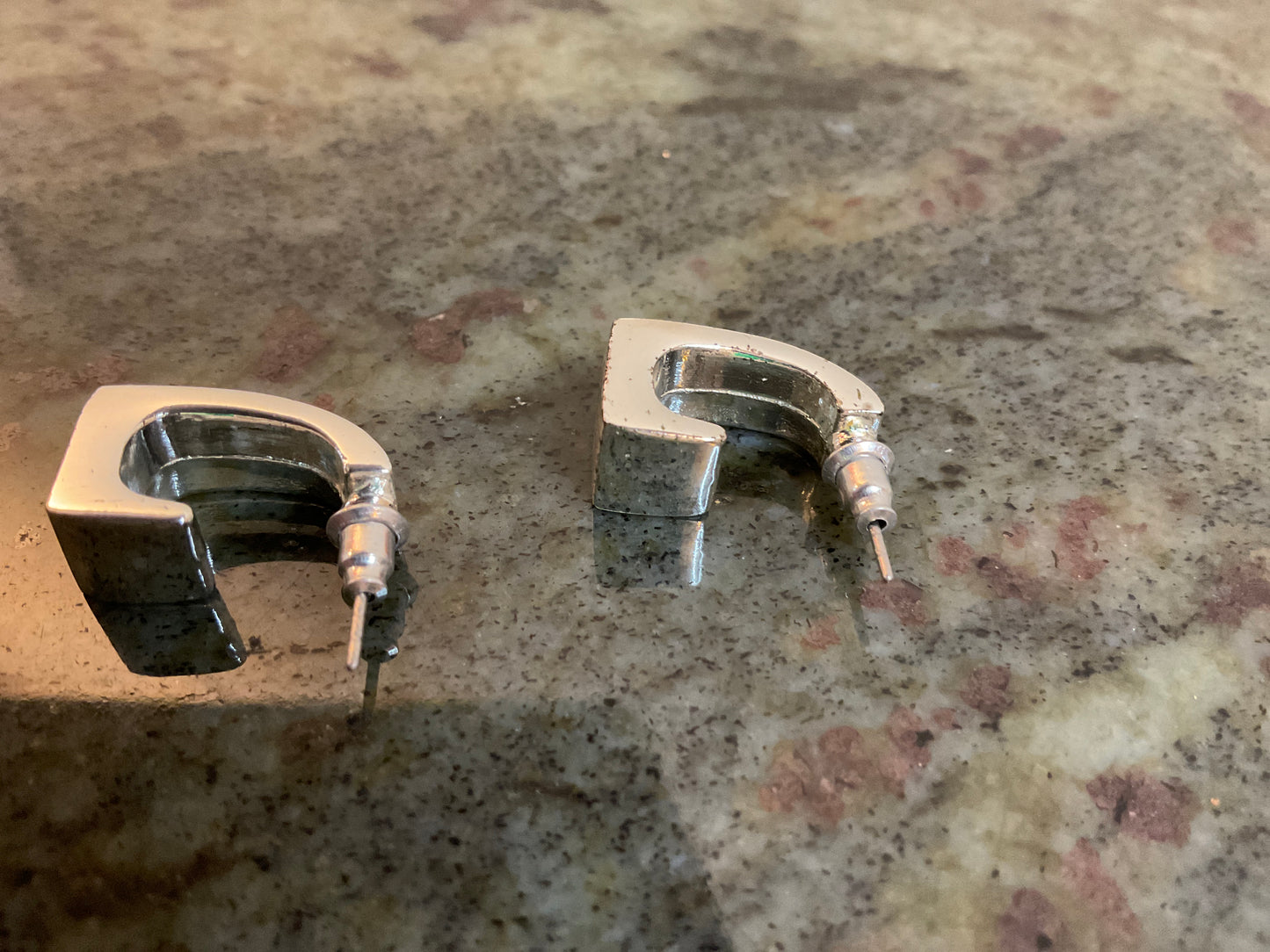 Silver Toned Hoop Earrings