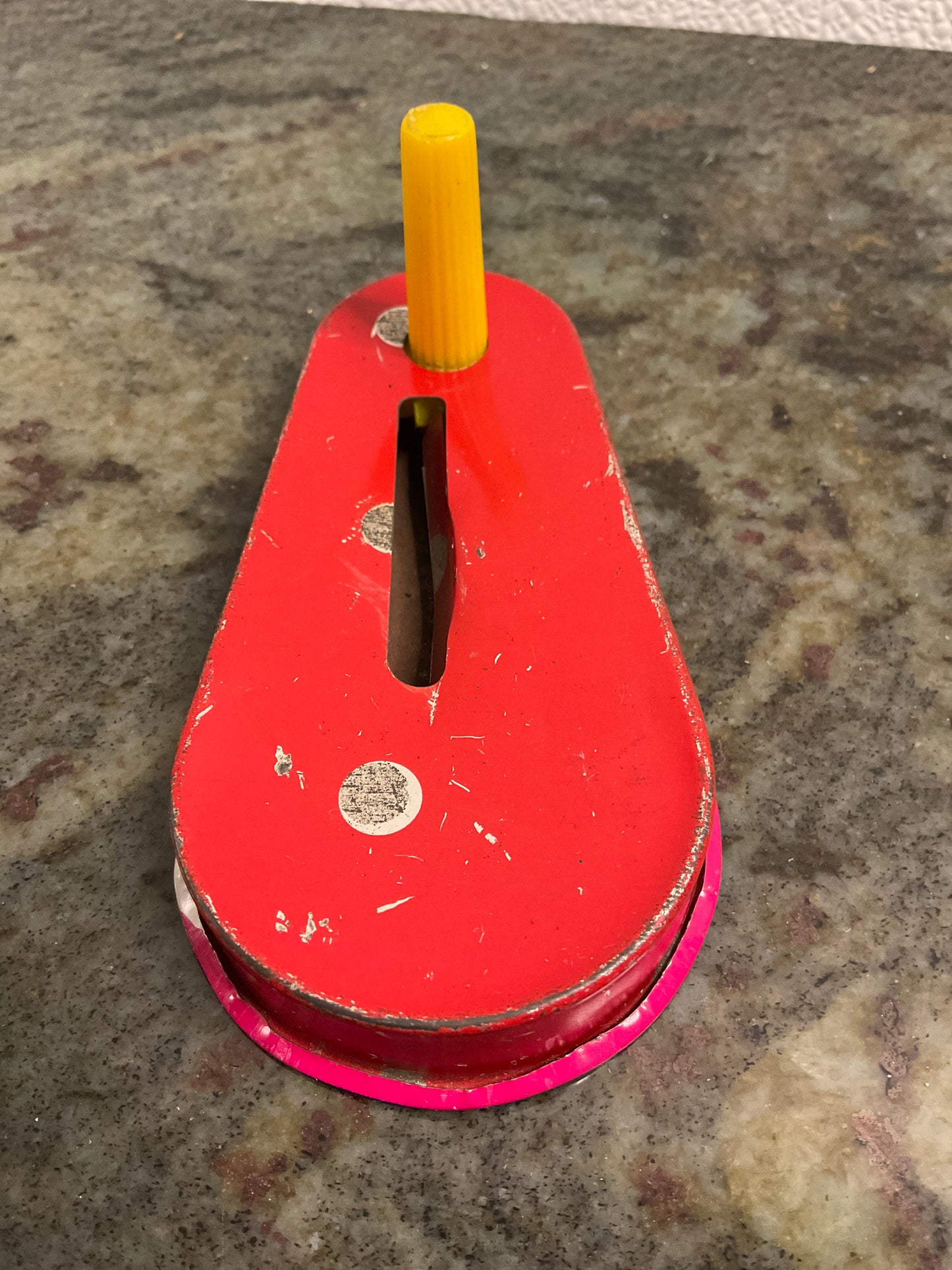 US Metal Toy Mfg Co Noise Maker w/Dancer & Maraca