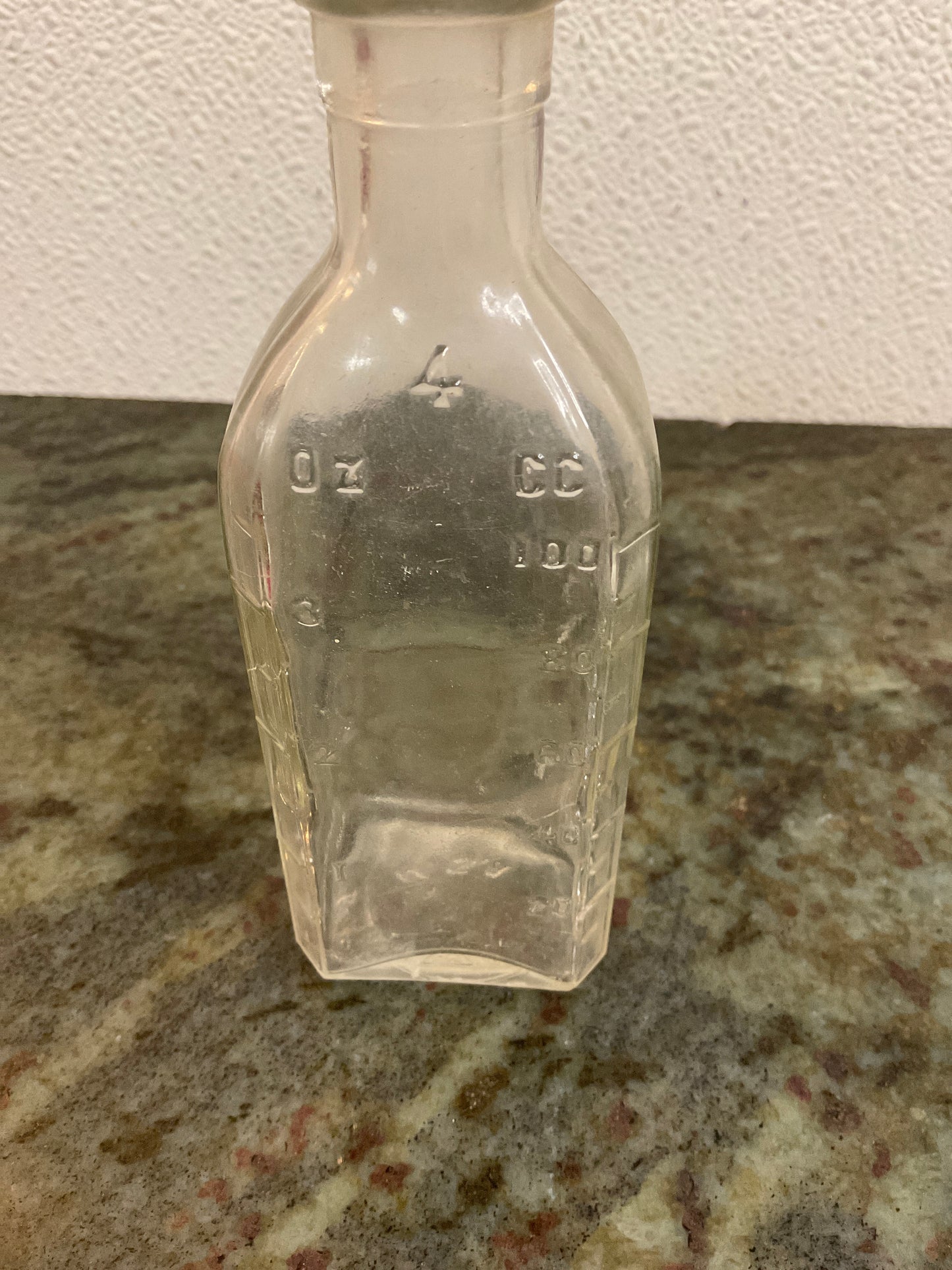 Antique Glass Graduated Medicine Bottle