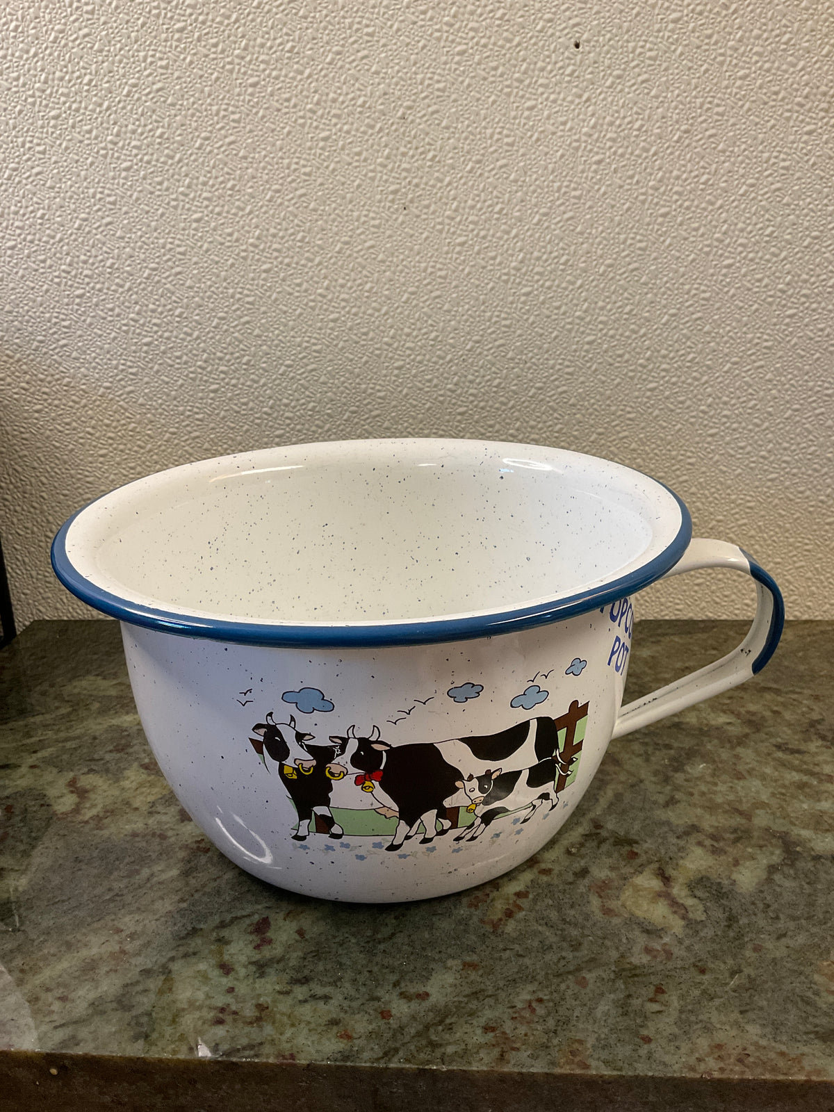 Daughter Studio Cow Enamel Popcorn Bowl