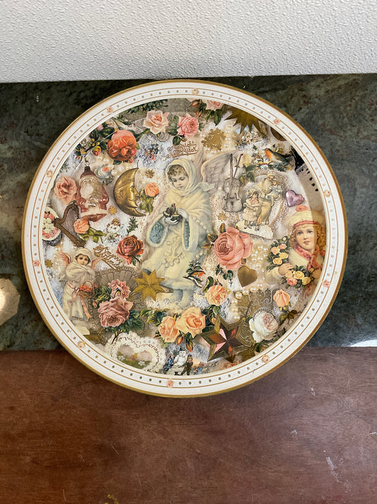 Victorian Christmas/New Year Tin Tray