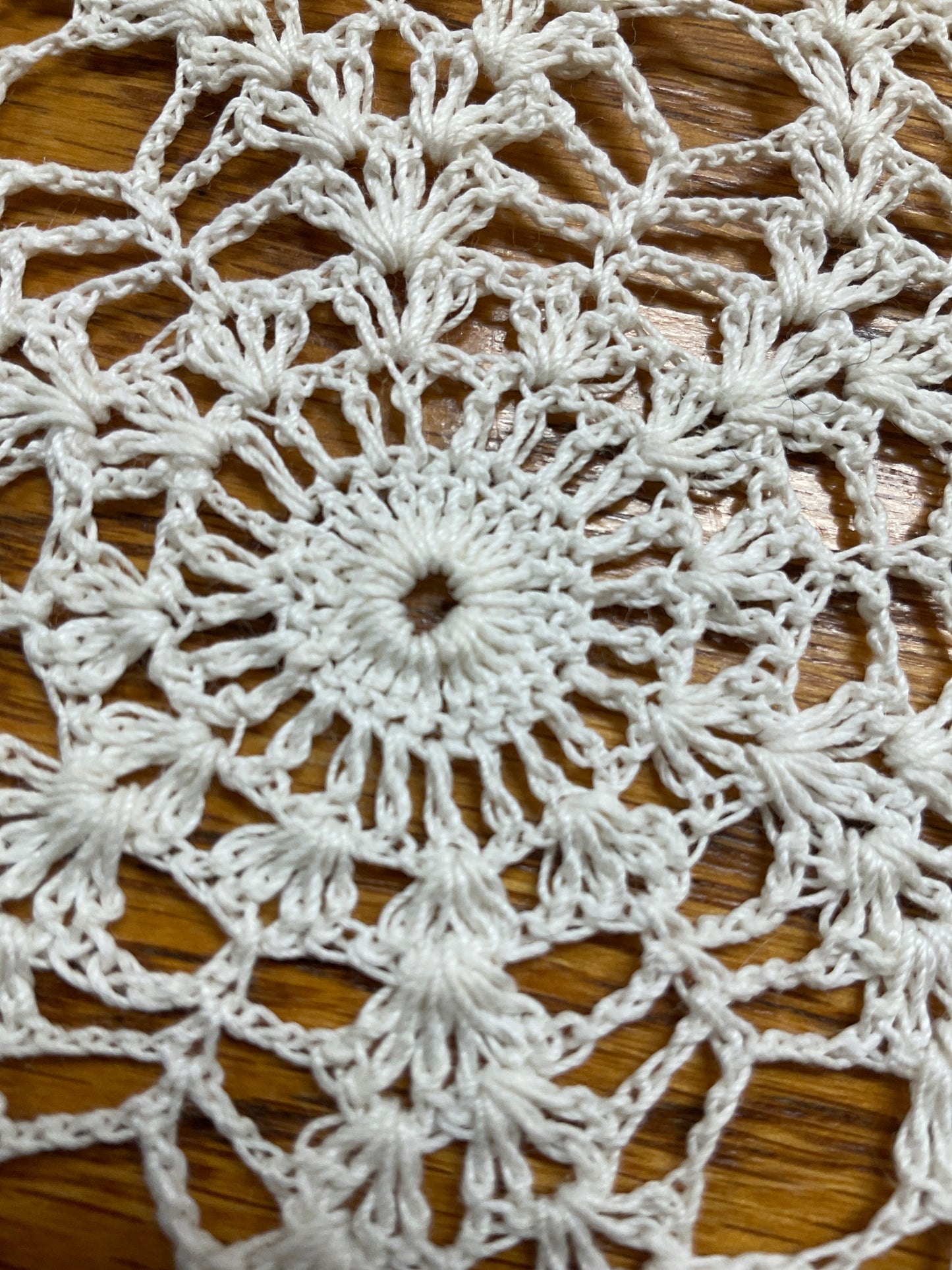 Crocheted Cotton Doily 6”