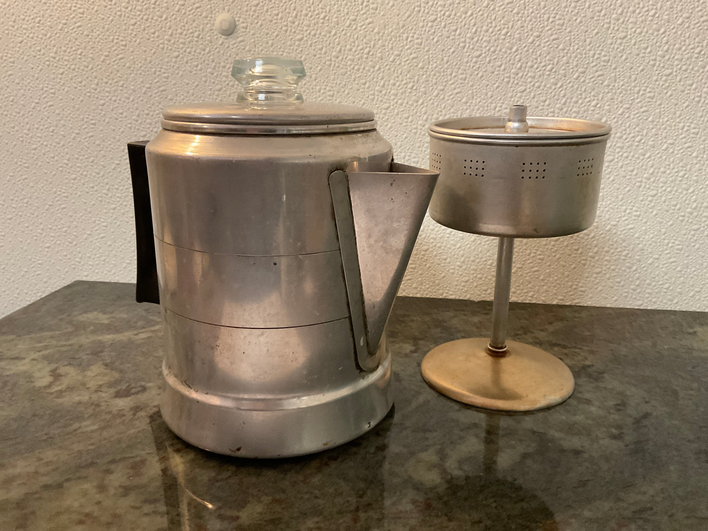 Vintage Aluminum Comet Coffee Pot