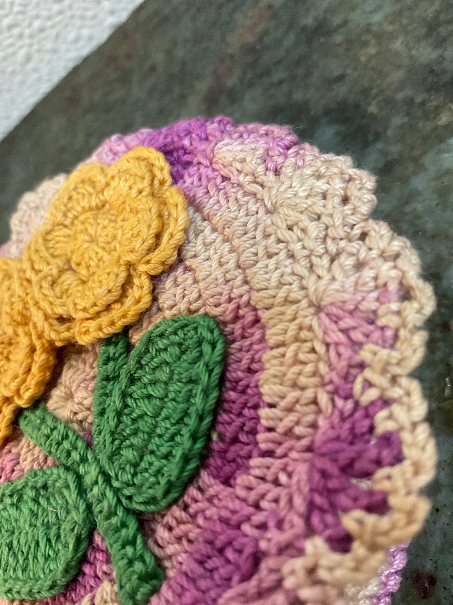 Vintage Crocheted Thread Holder