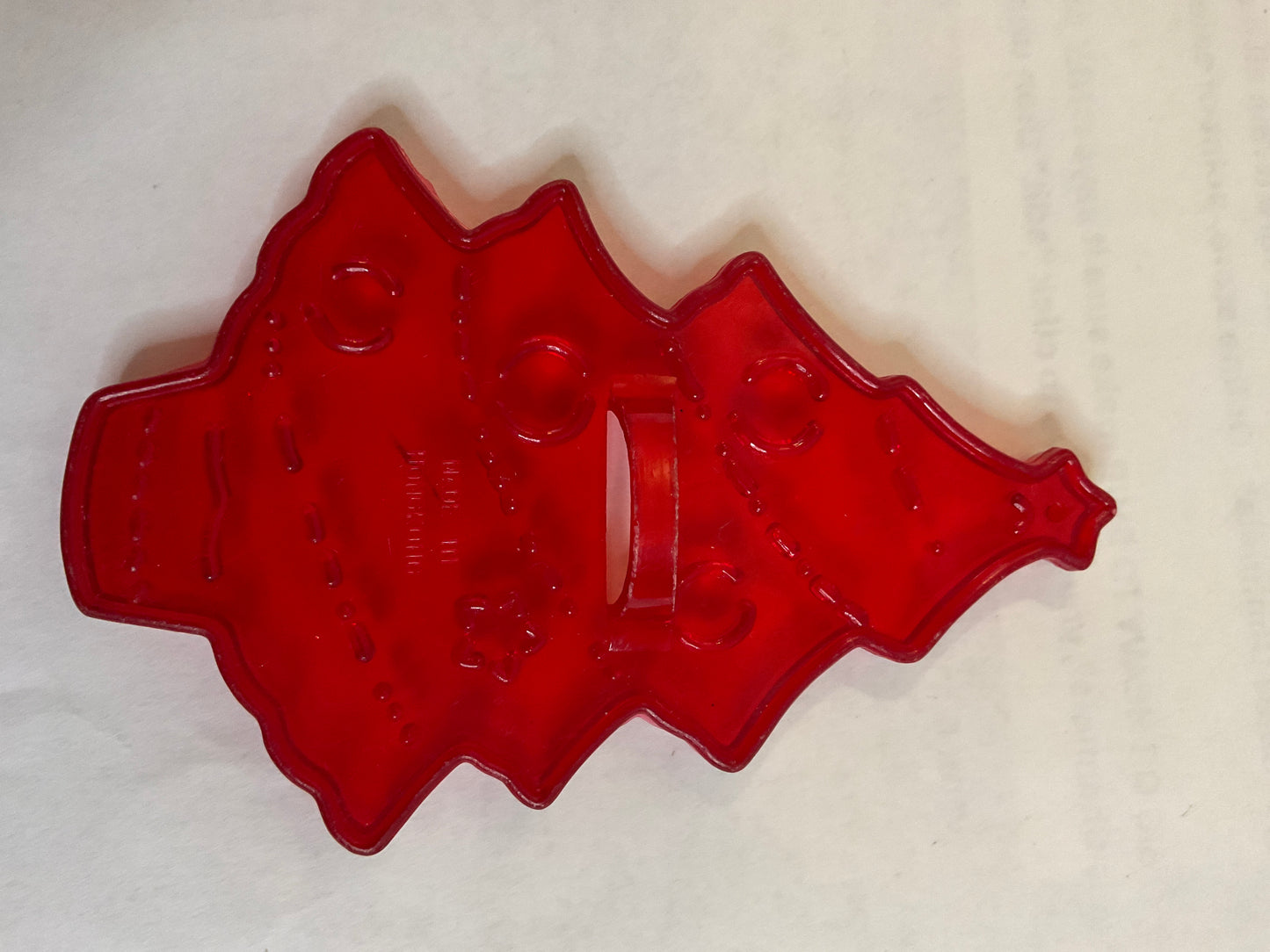 Red Plastic Christmas Tree Cookie Cutter