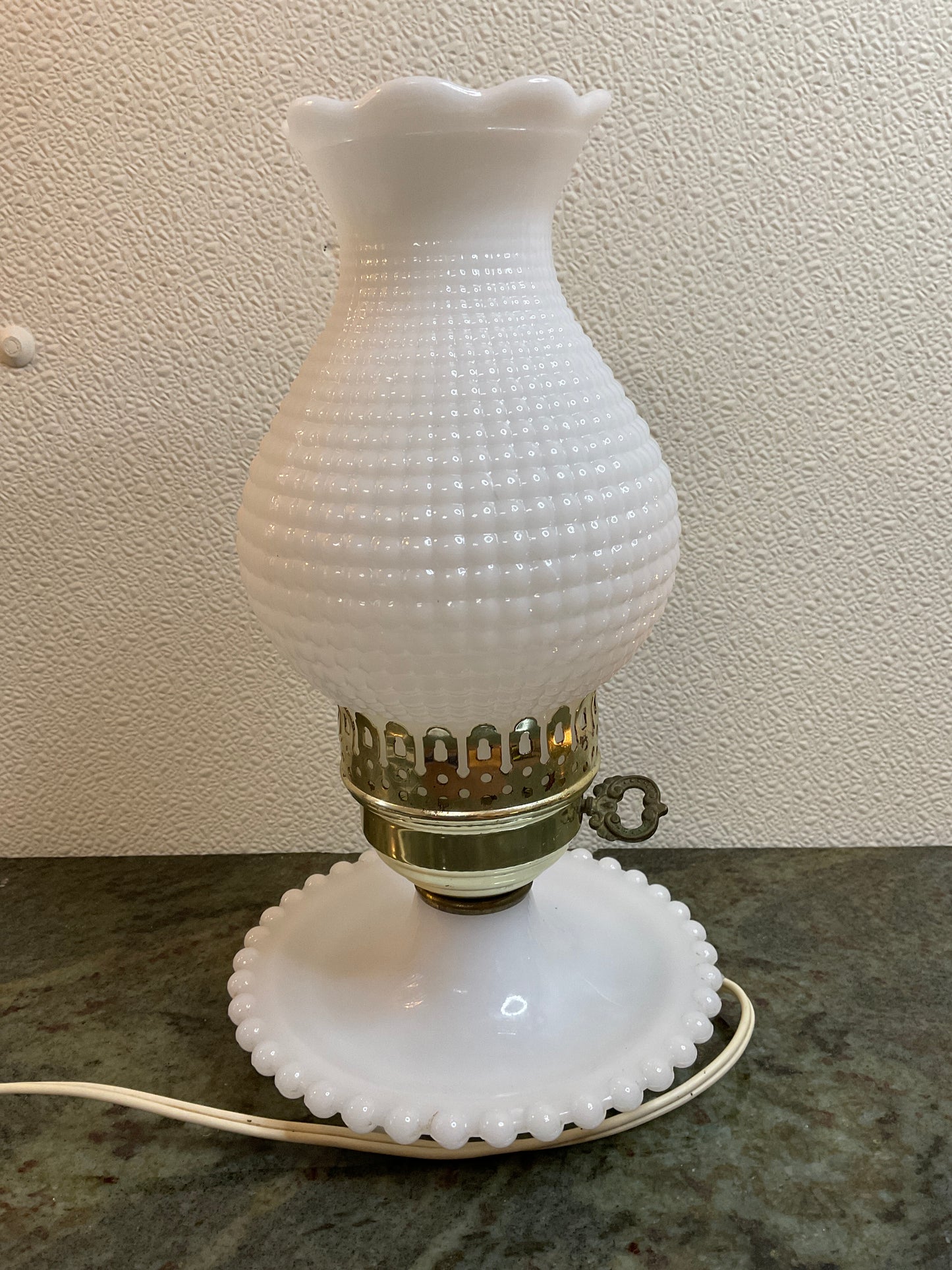 Vintage Electric Hobnail Lamp