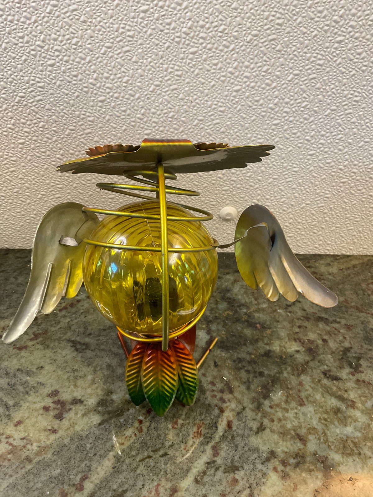 Light up Owl Metal Art Figurine