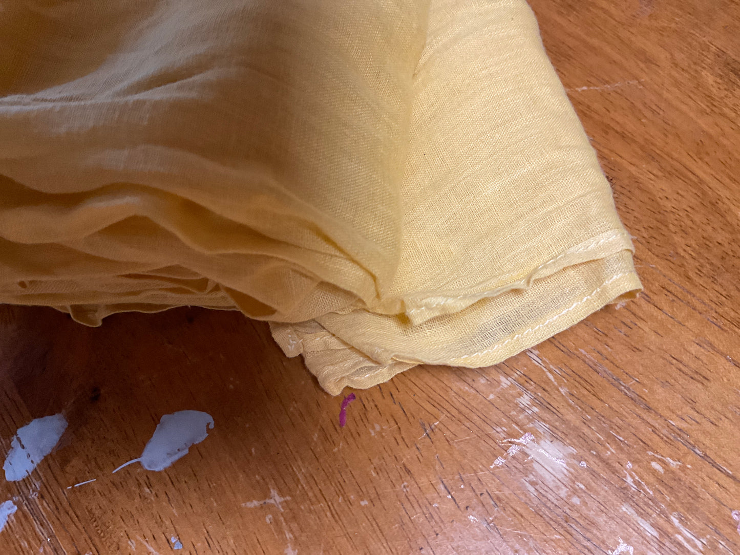 Gold/Yellow Cloth Tablecloth 32” x 32”