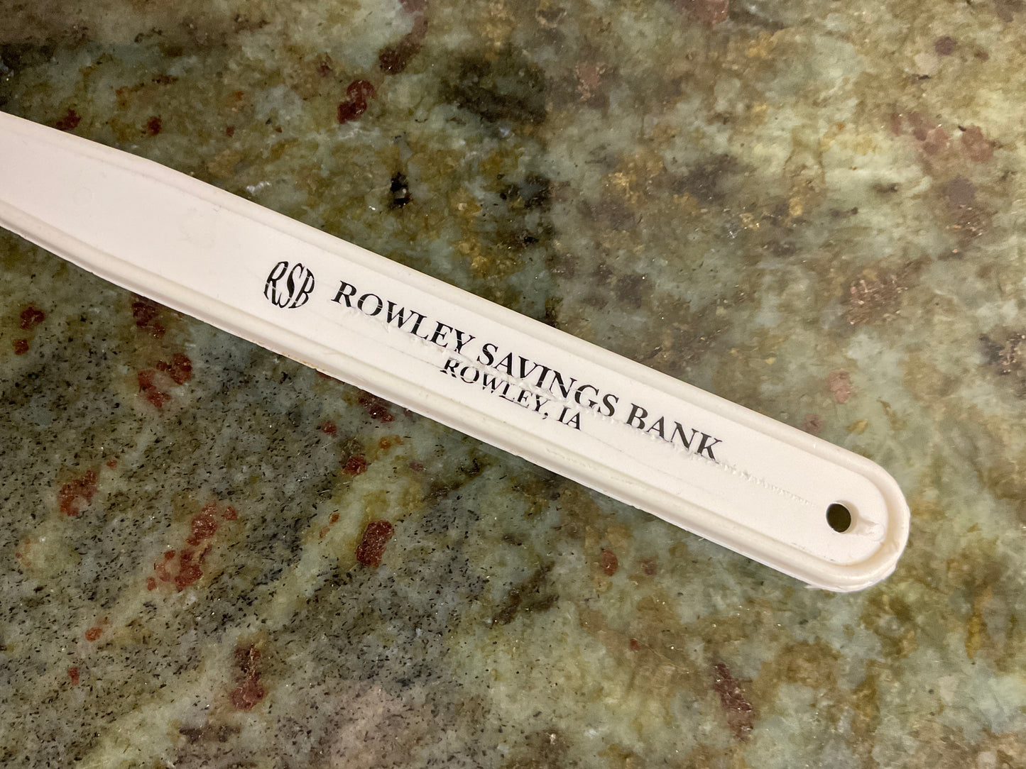 Vintage Rowley IA Savings Bank Advertising Fly Swatter