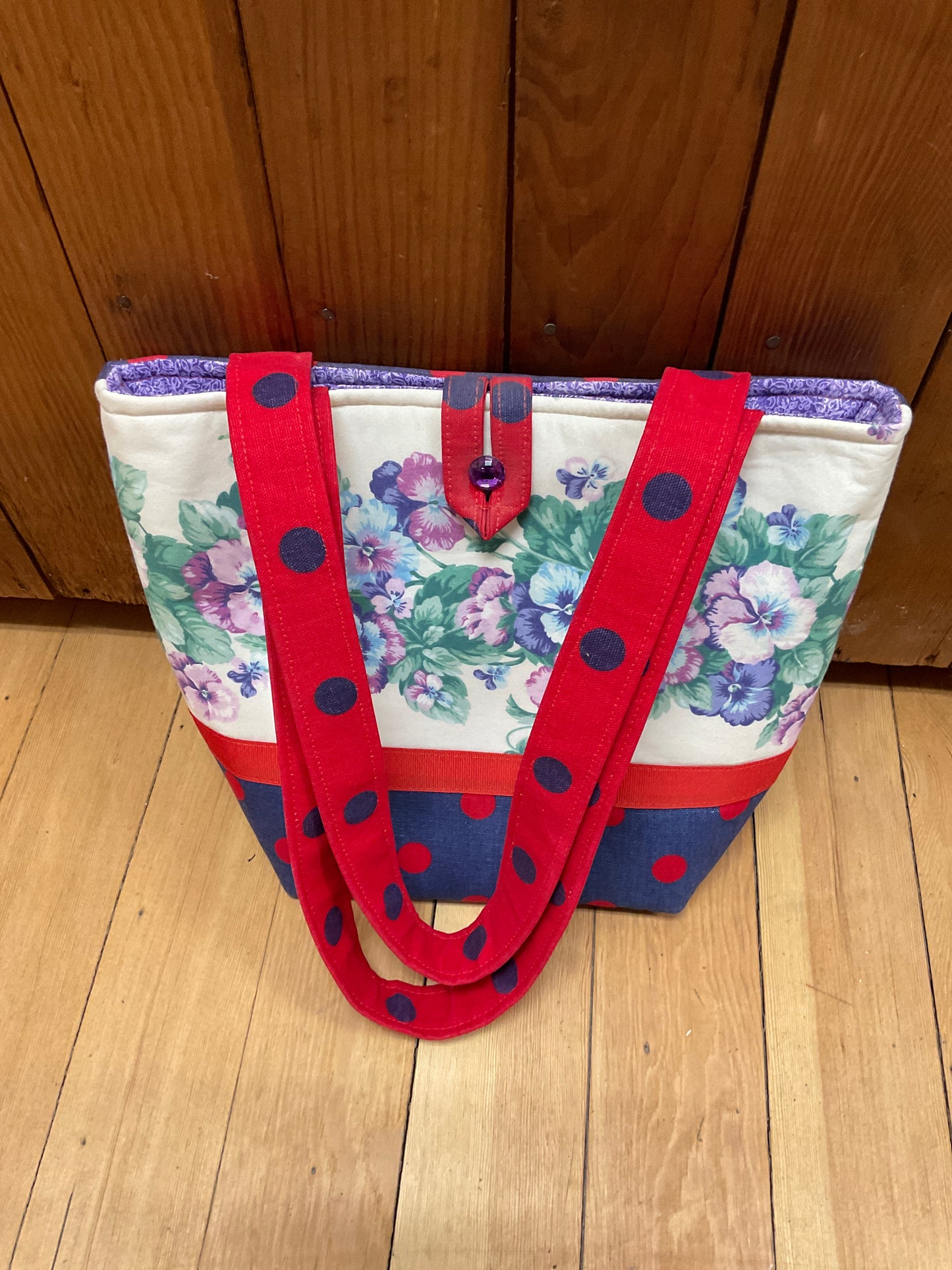 Floral and Red/Purple straps/base