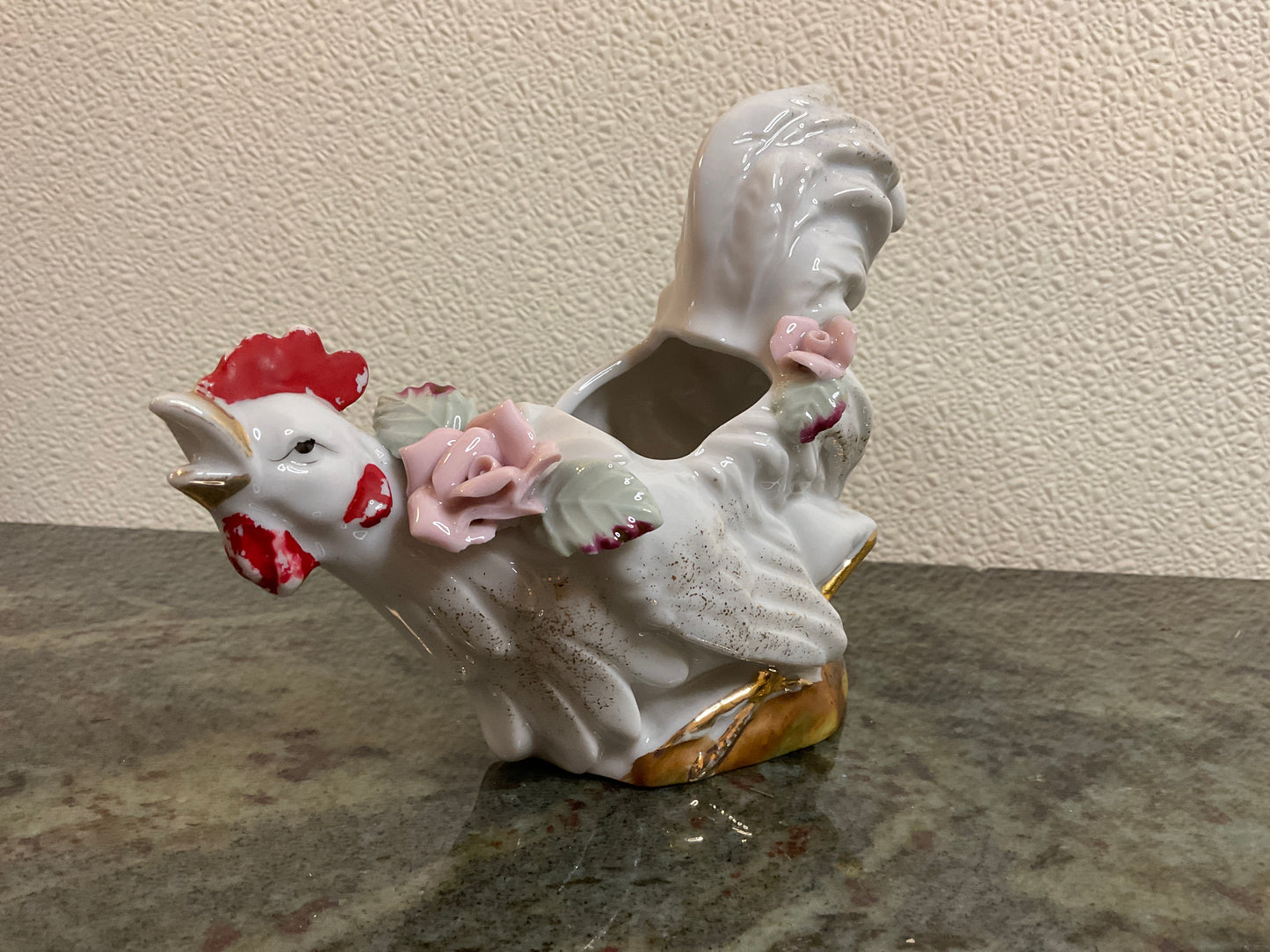 Antique Rooster Planter