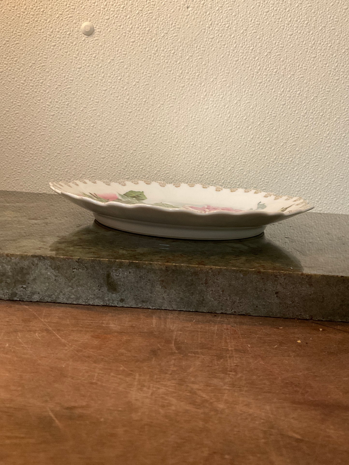 Vintage Rose Flower Plate