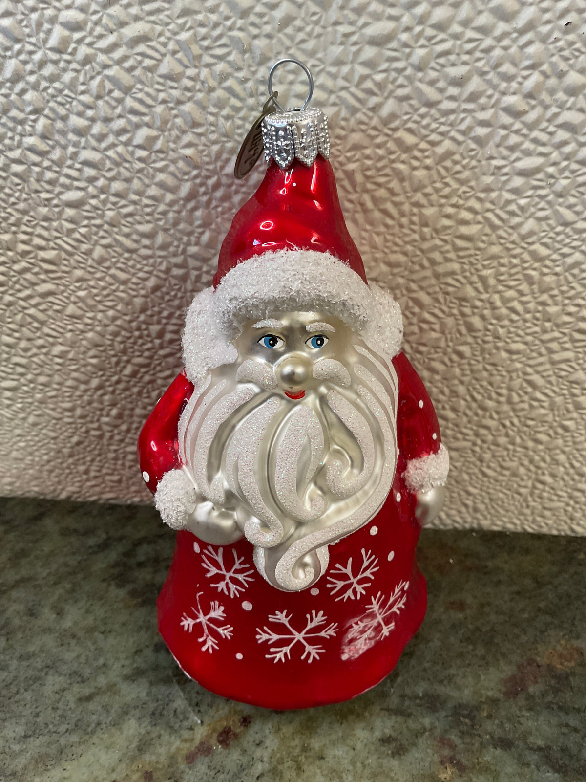 Pier One Santa Glass Ornament
