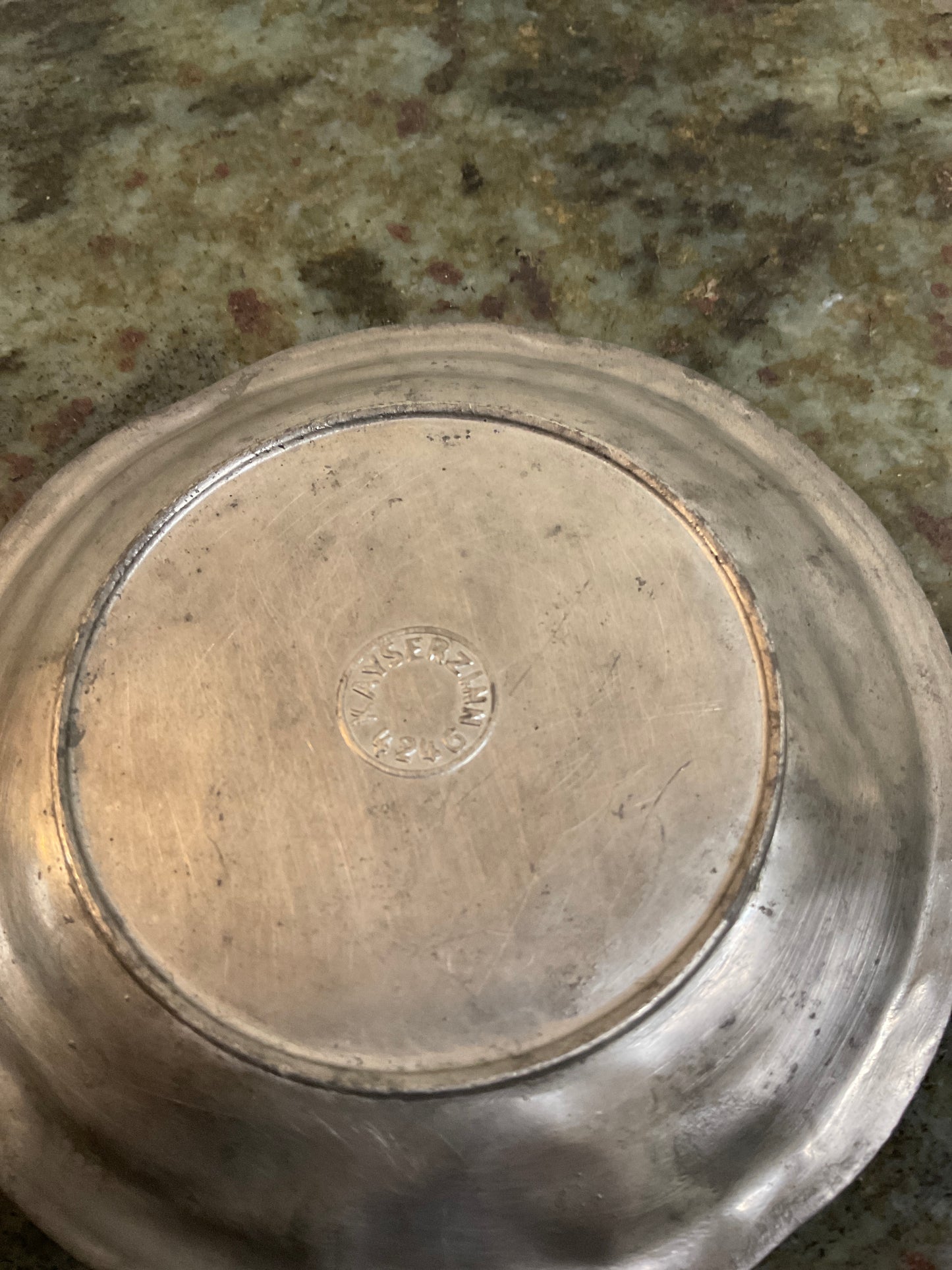 Vtg Kayserzinn Pewter 4.25” Plate #4246