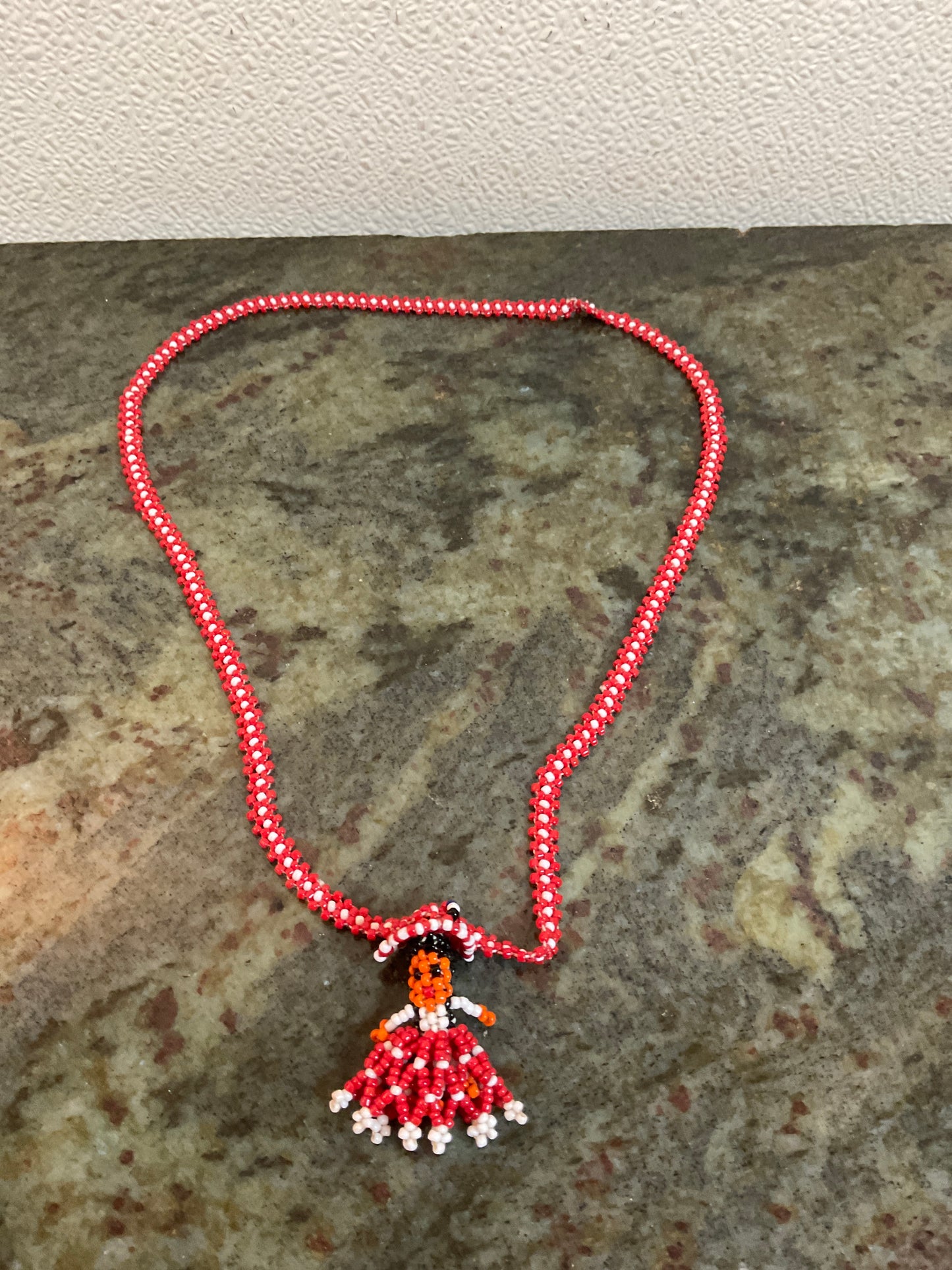 Vintage Mexican Bead Doll Necklace
