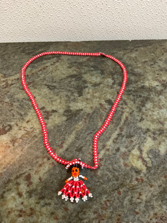 Vintage Mexican Bead Doll Necklace