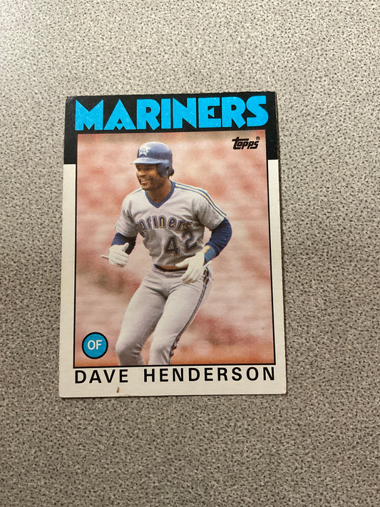 Baseball Card Dave Henderson