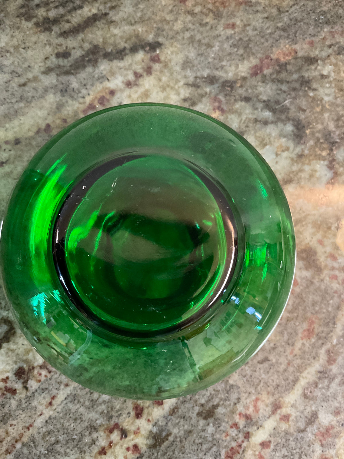 Vintage Emerald Green Anchor Hocking Small Vase
