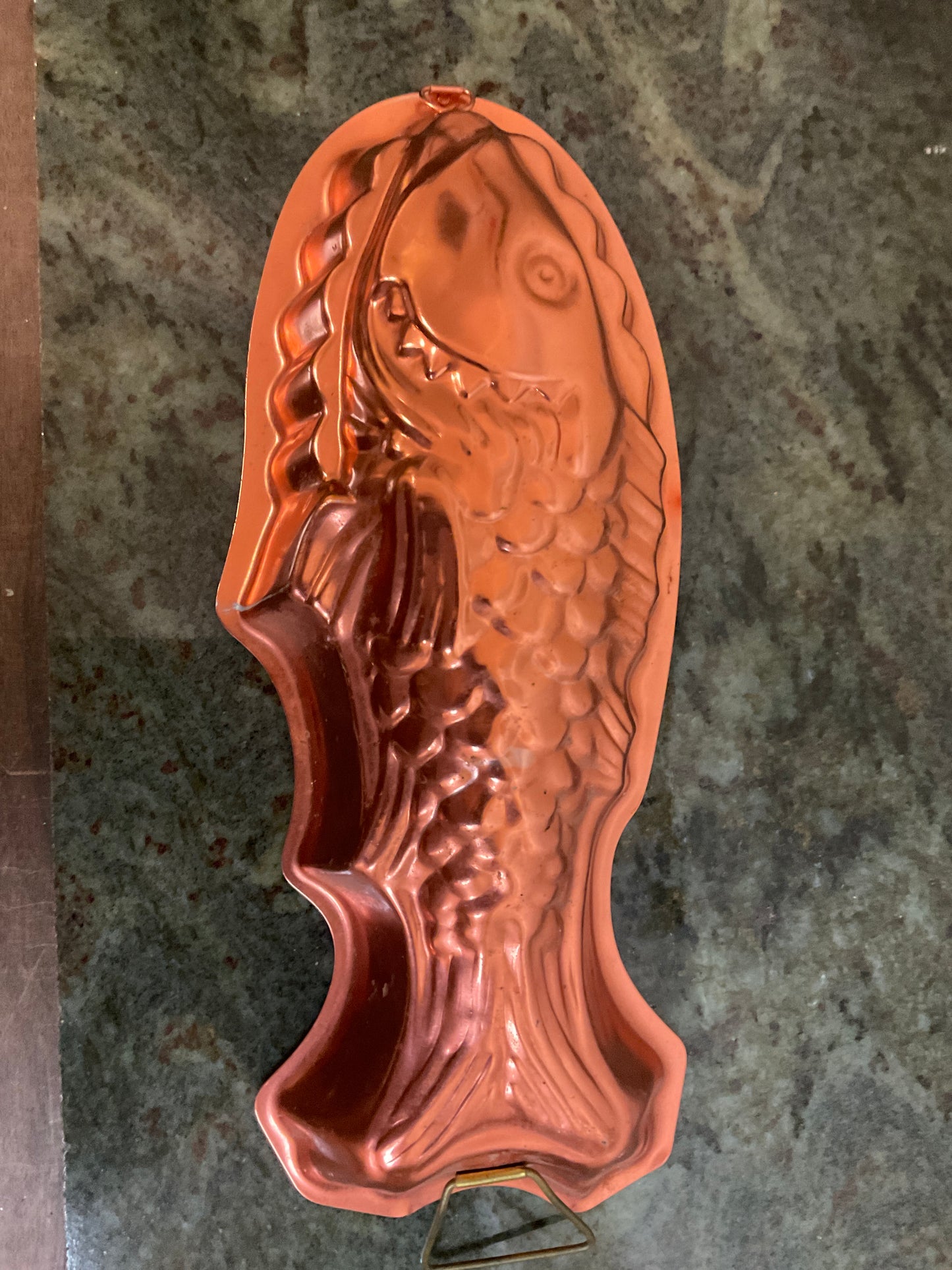 Vintage Large Copper Aluminum Fish Mold