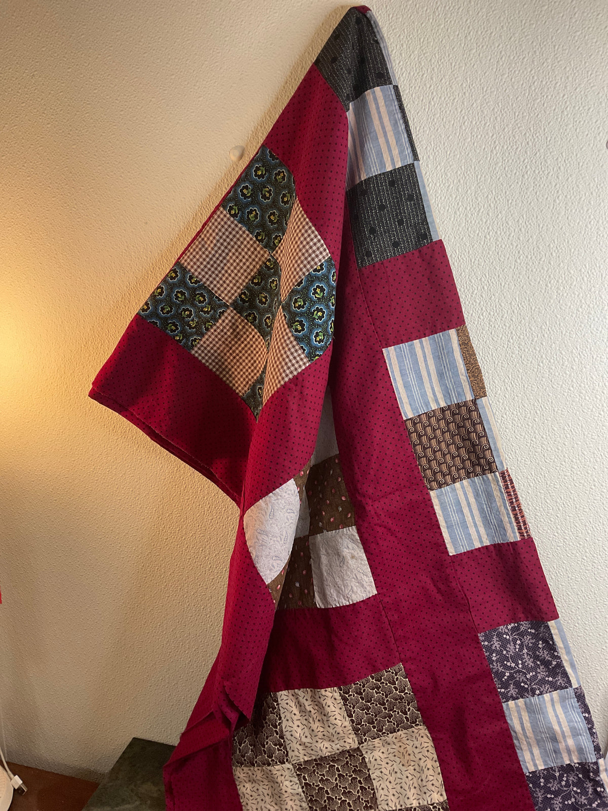 Hand Stitched Top Quilt With Extra Fabric