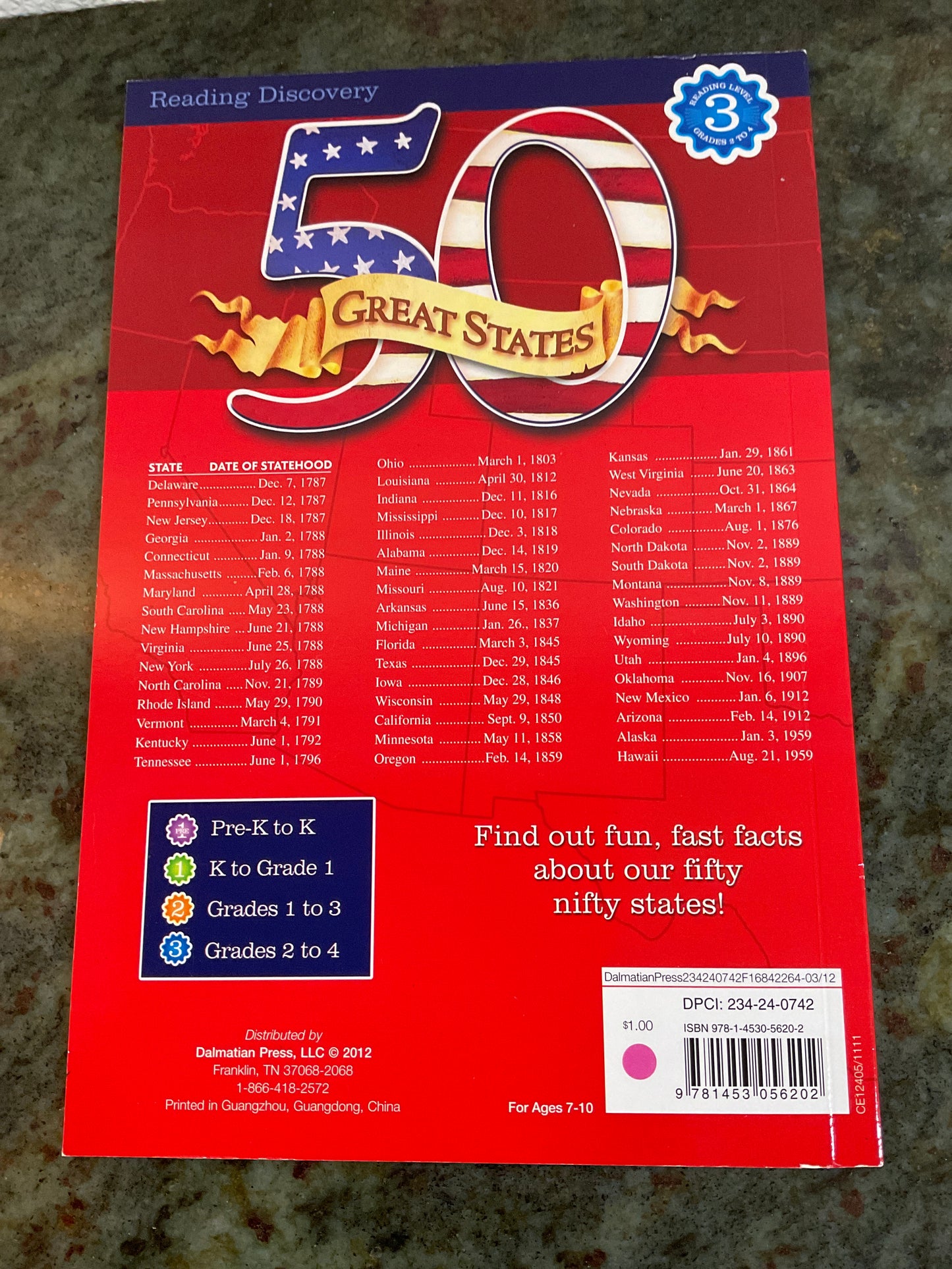 Booklet 2012 50 Great States Fast Facts