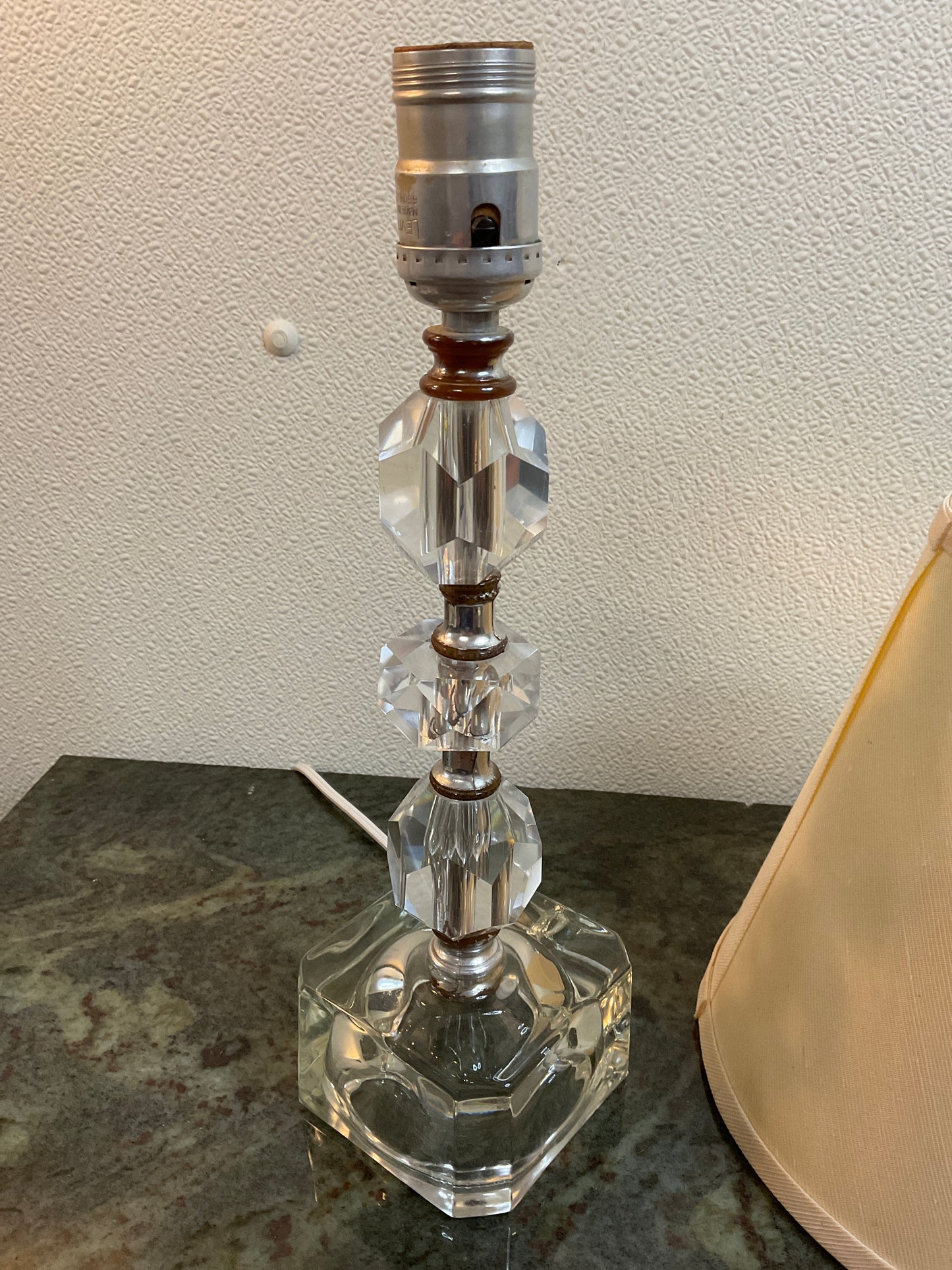 Vintage Clear Glass Lamp