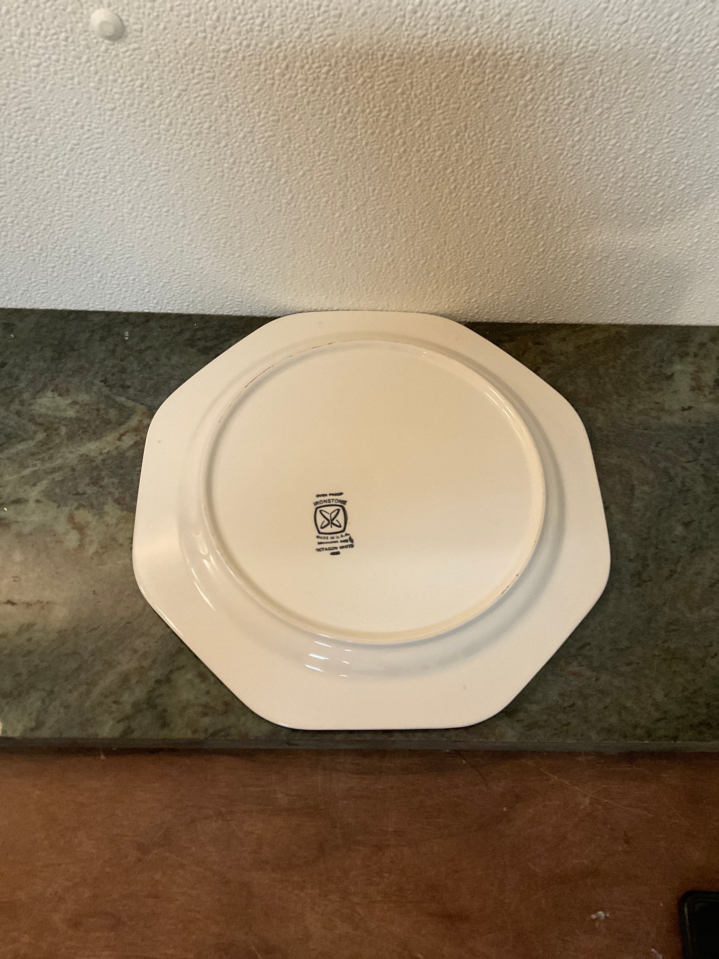 Vintage Sears Ironstone Octagon White Serving Platter
