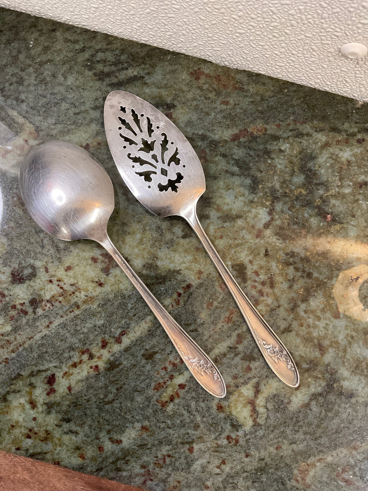 Vintage Silver-plated 2 pc. Serving St