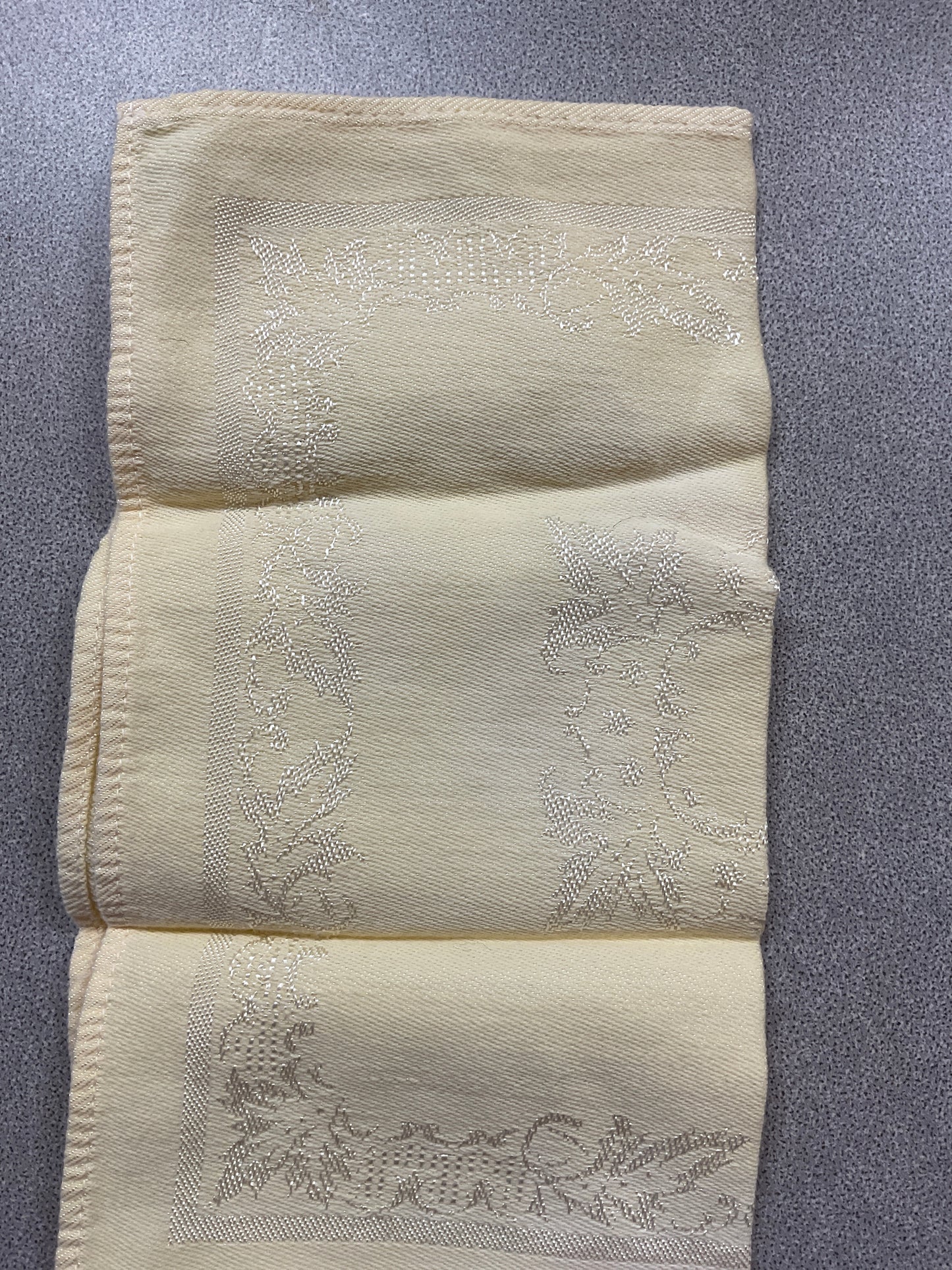 Small light Yellow Damask Napkin