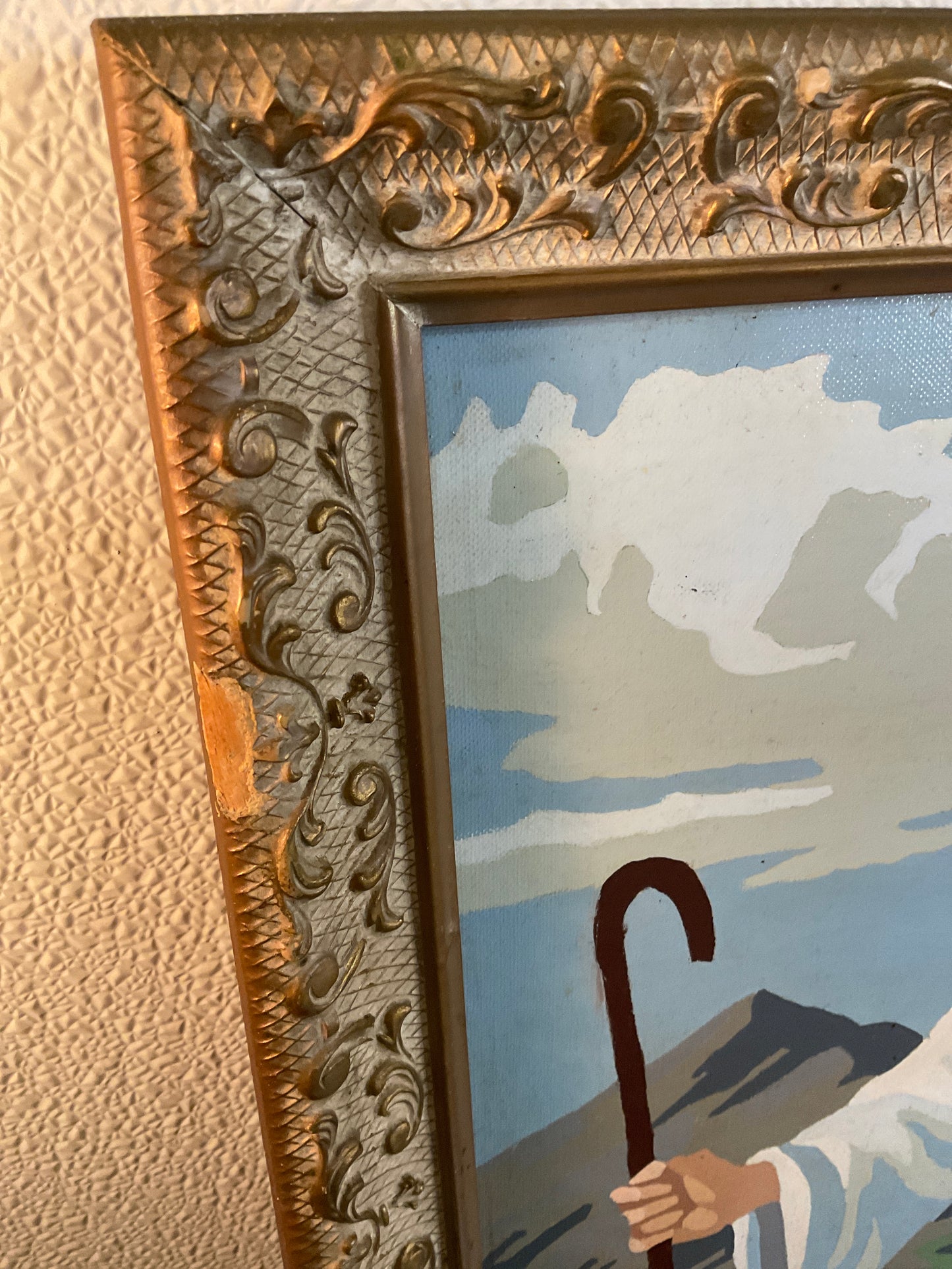 Vintage Paint By Number in Vintage Frame