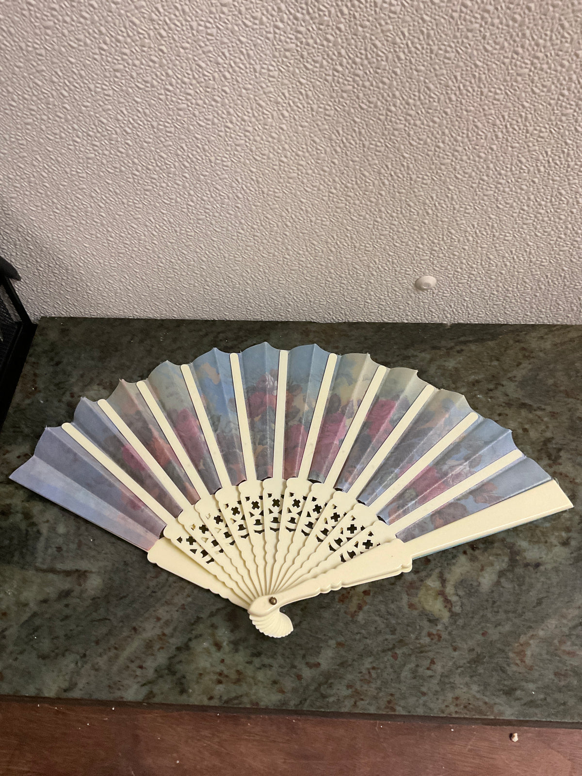 Vintage Folding Hand Fan Floral