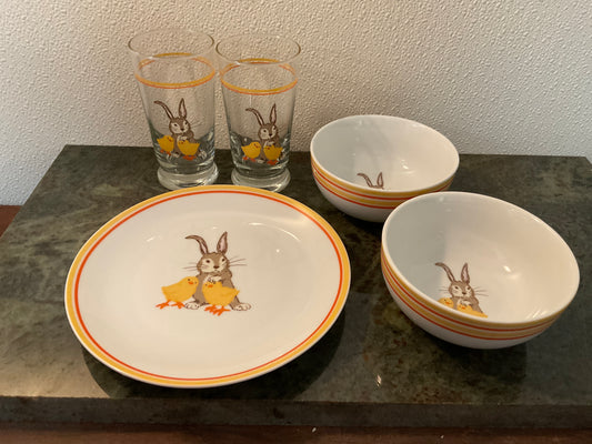 World Market Easter Bunny Dining Set