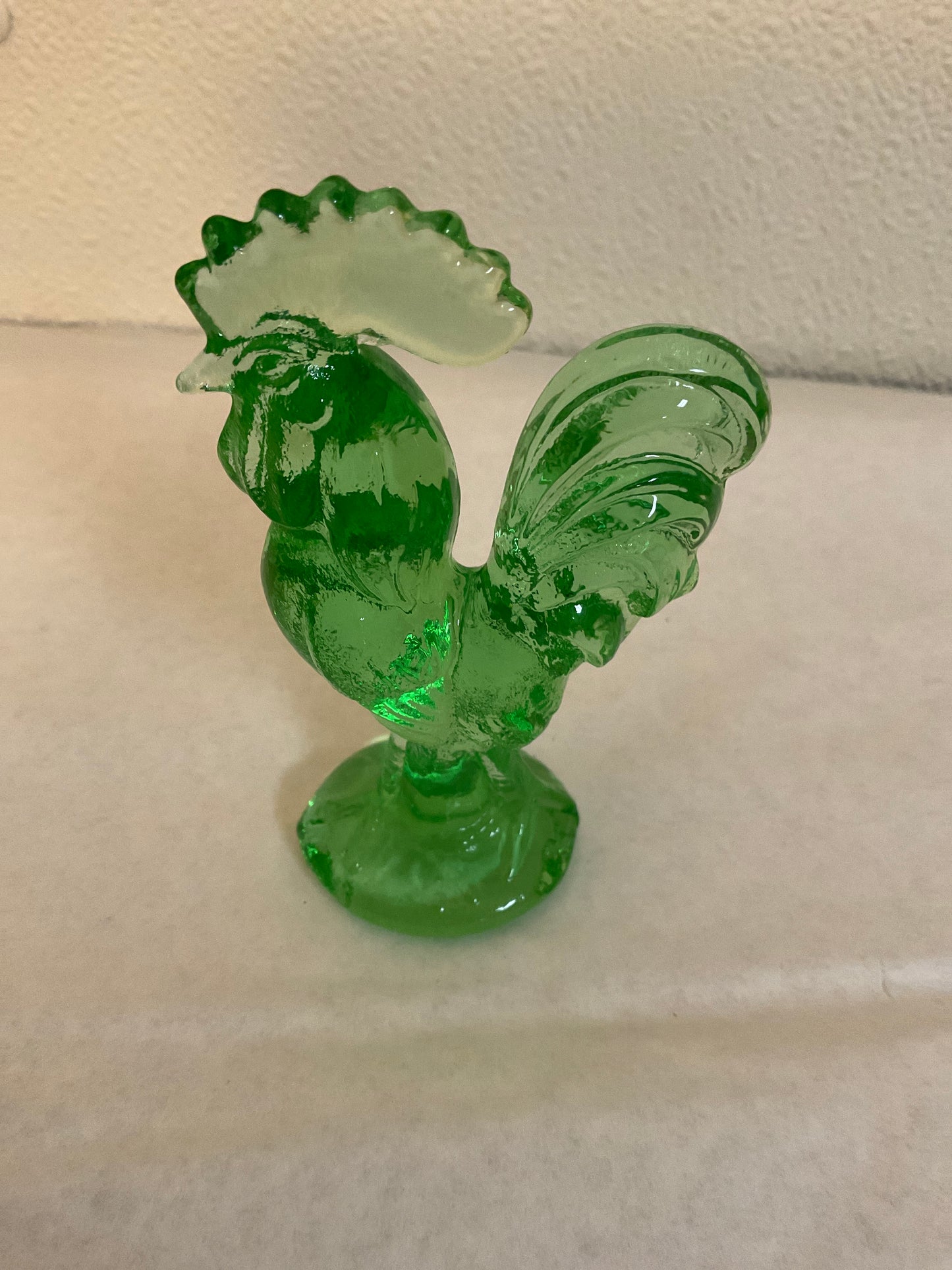 Depression Green Glass Rooster