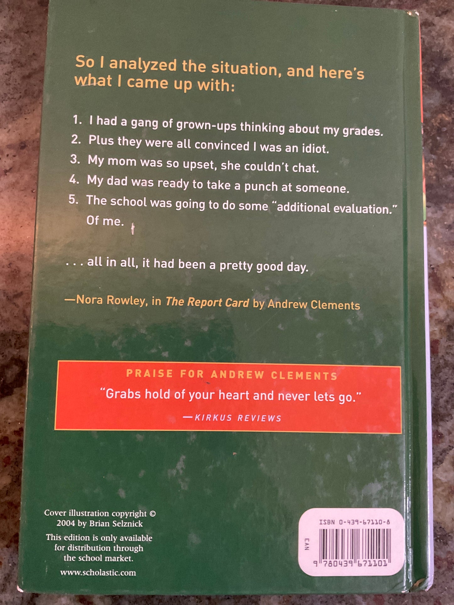 The Report Card by Andrew Clements