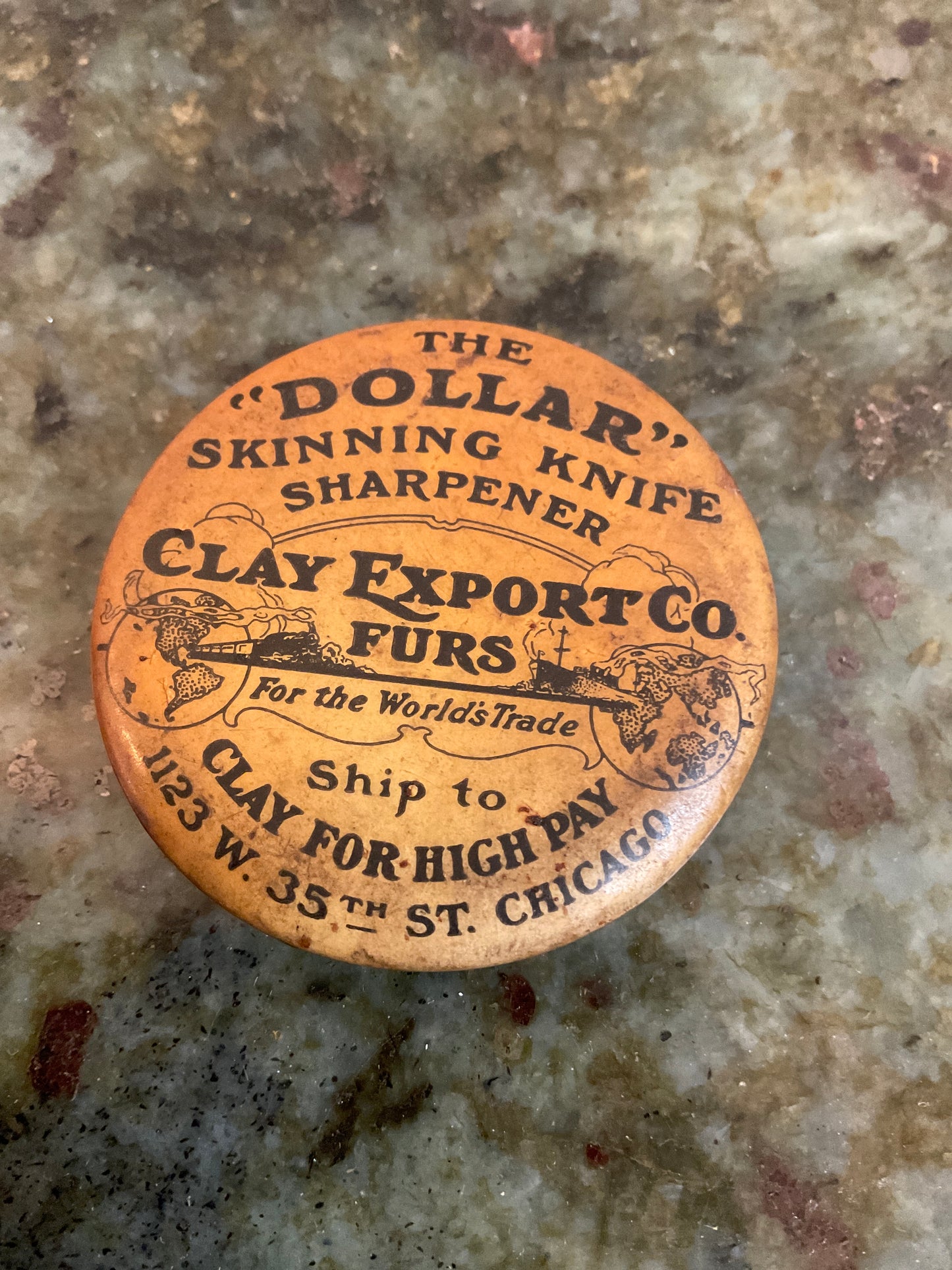 Clay Export Company Dollar Skinning Knife Sharpener