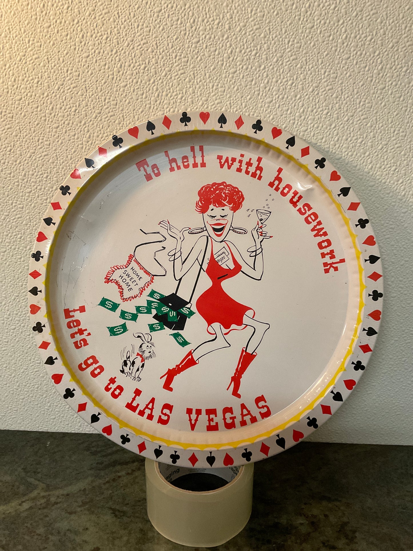 ‘Let’s go to Las Vegas’ metal tray