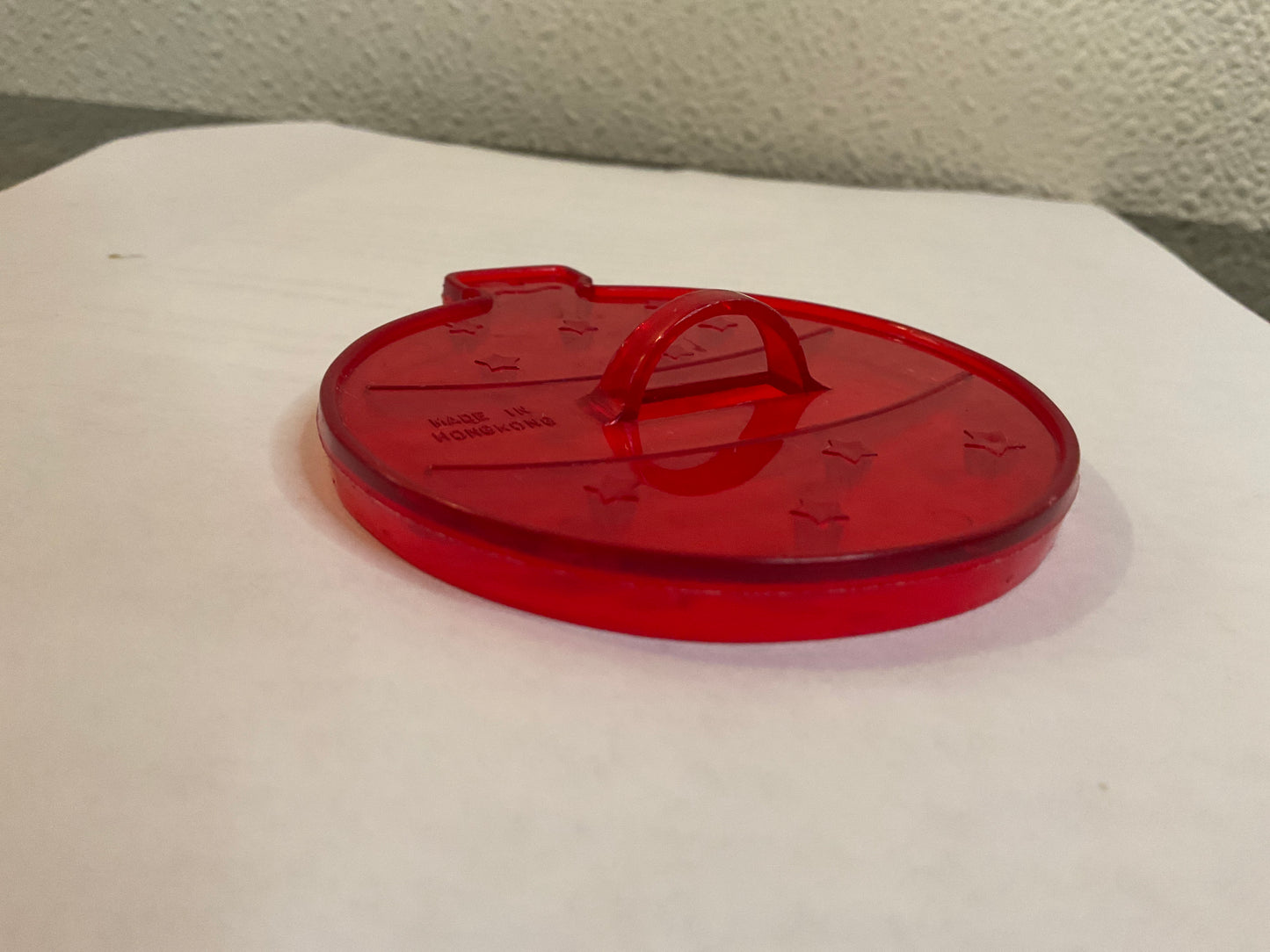 Red Plastic Ornament Cookie Cutter