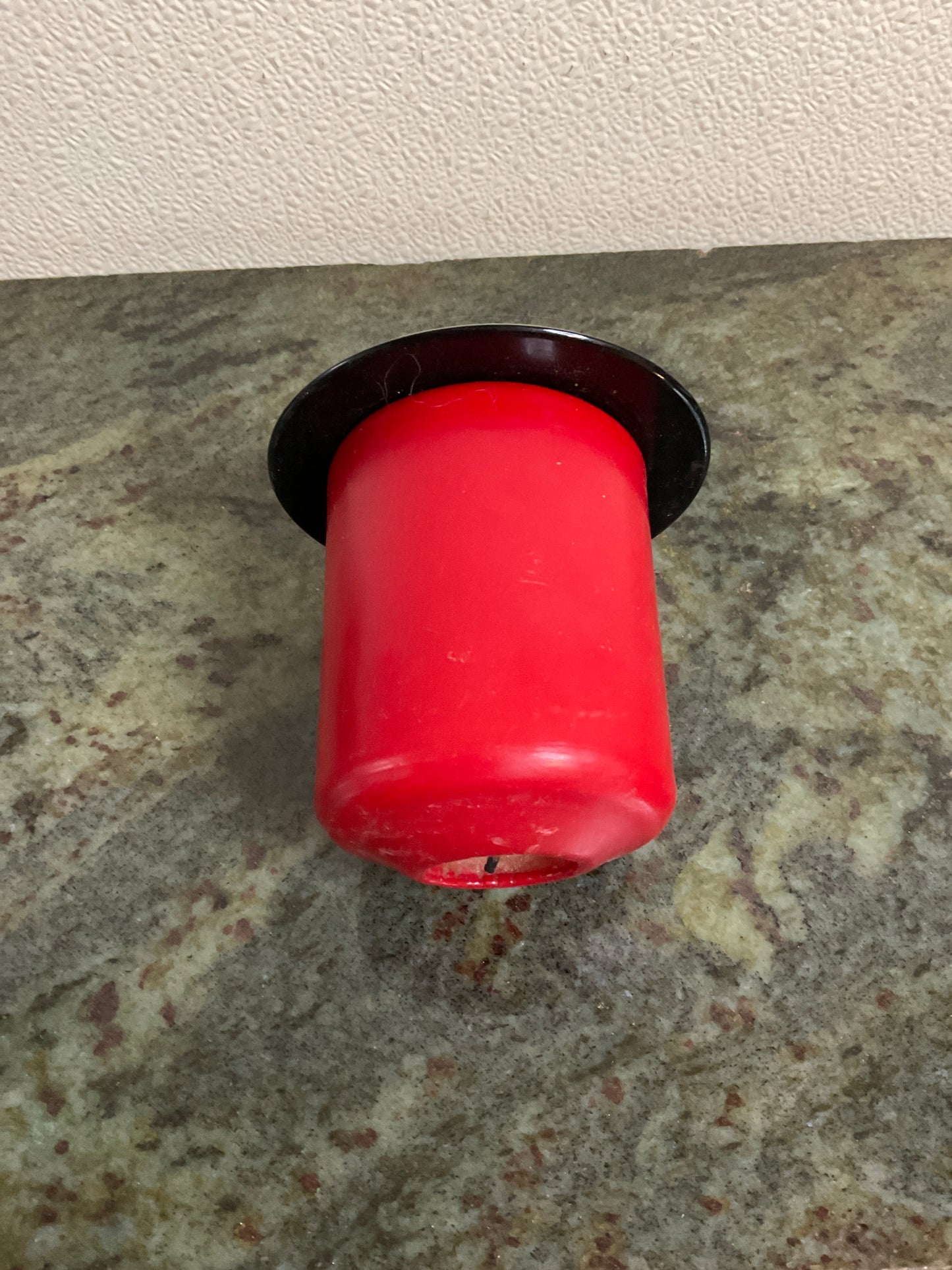 Dark Red Candle With Base