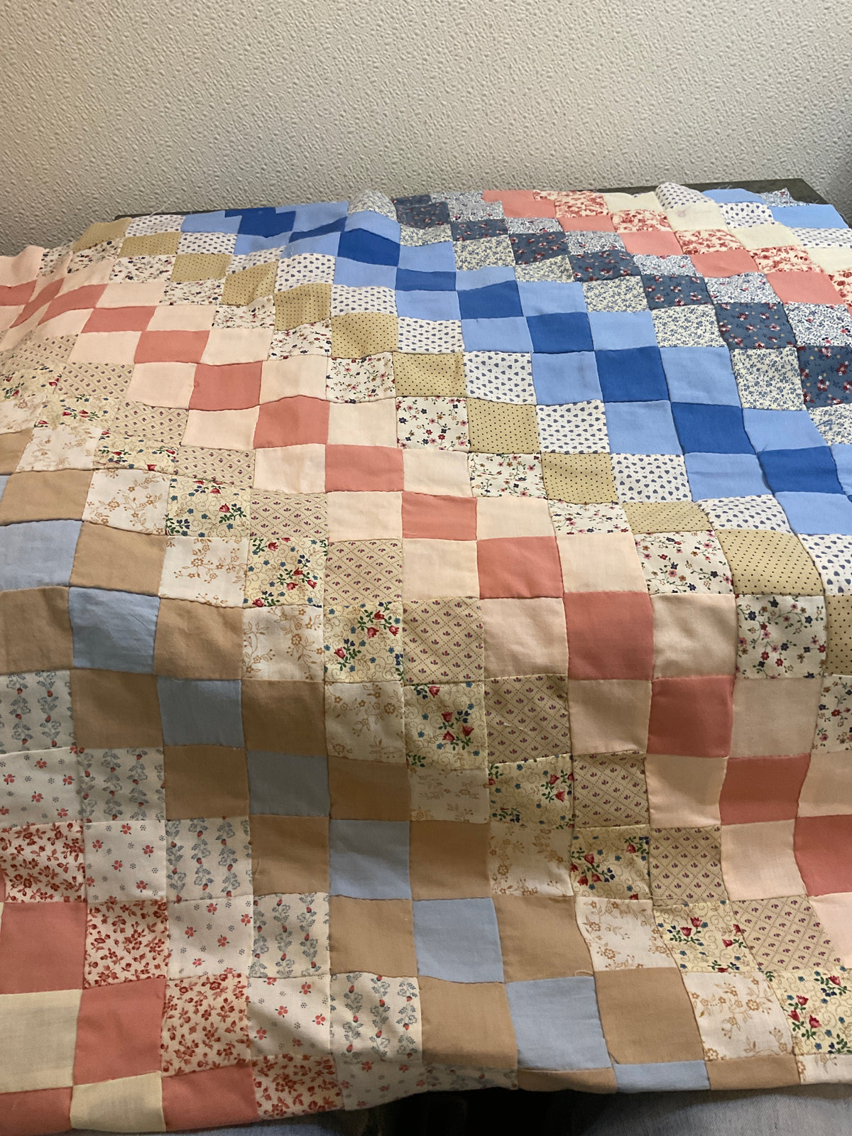 Hand Stitched Top Lap Size Quilt