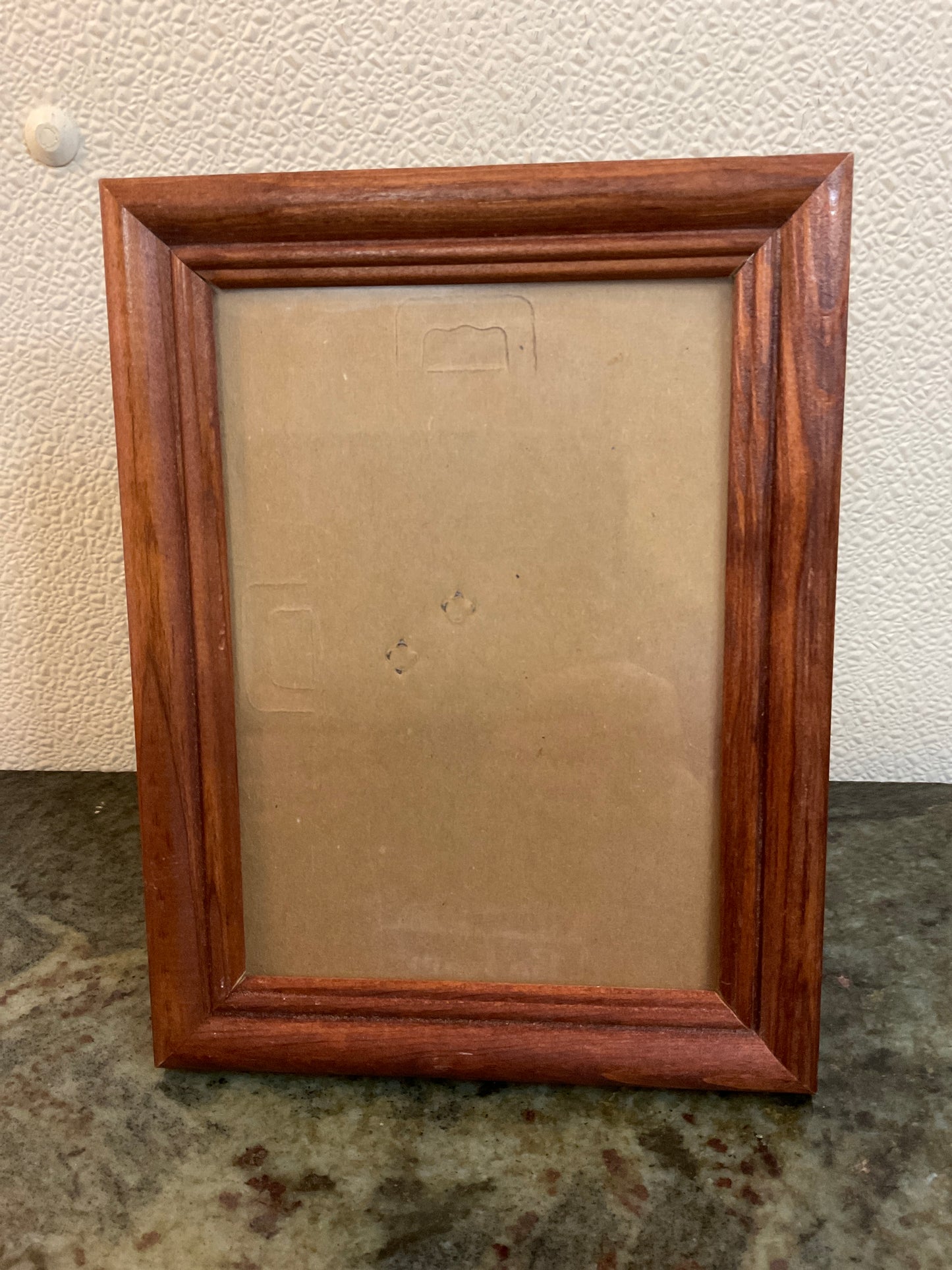 Dark Stain Wood Frame With Glass