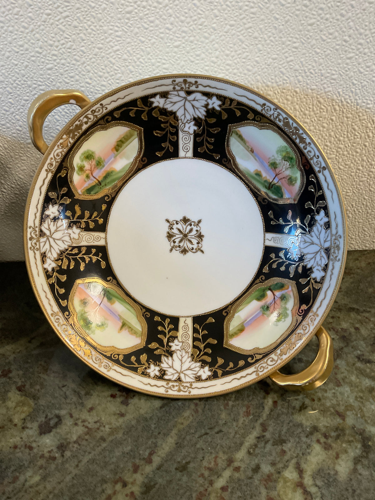 Vintage Hand Painted Nippon Glass Bowl