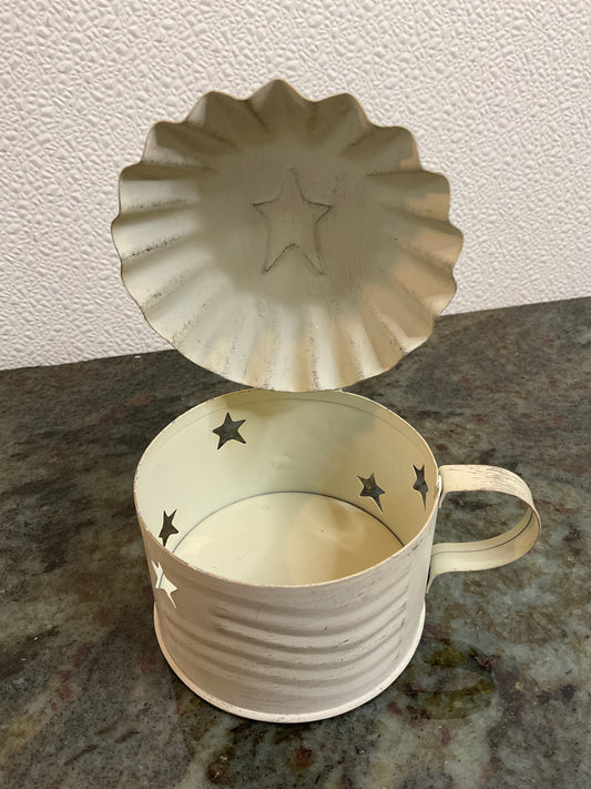 White Metal Cup Votive