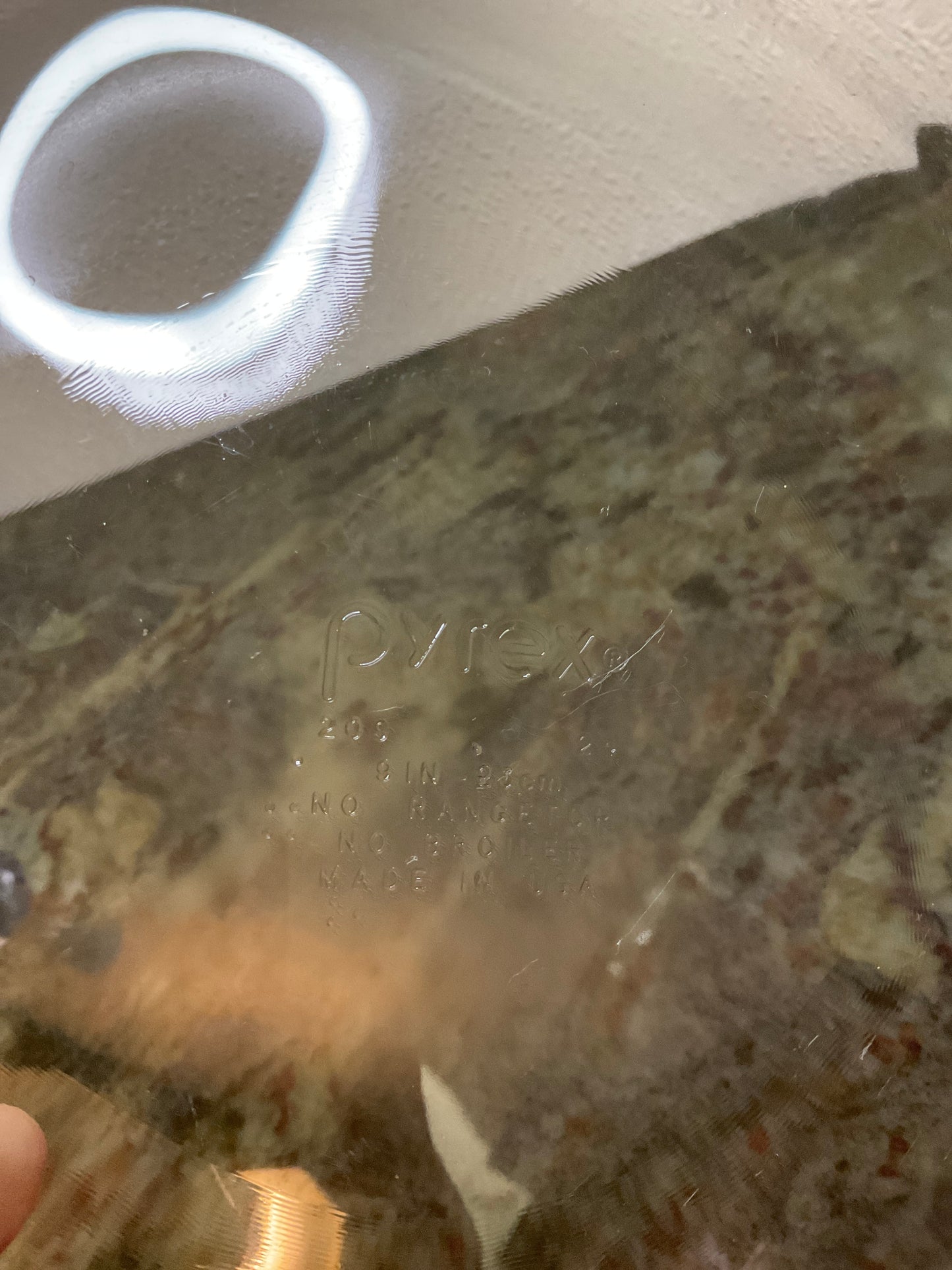 Vintage Uranium 9” Pyrex Pie Plate