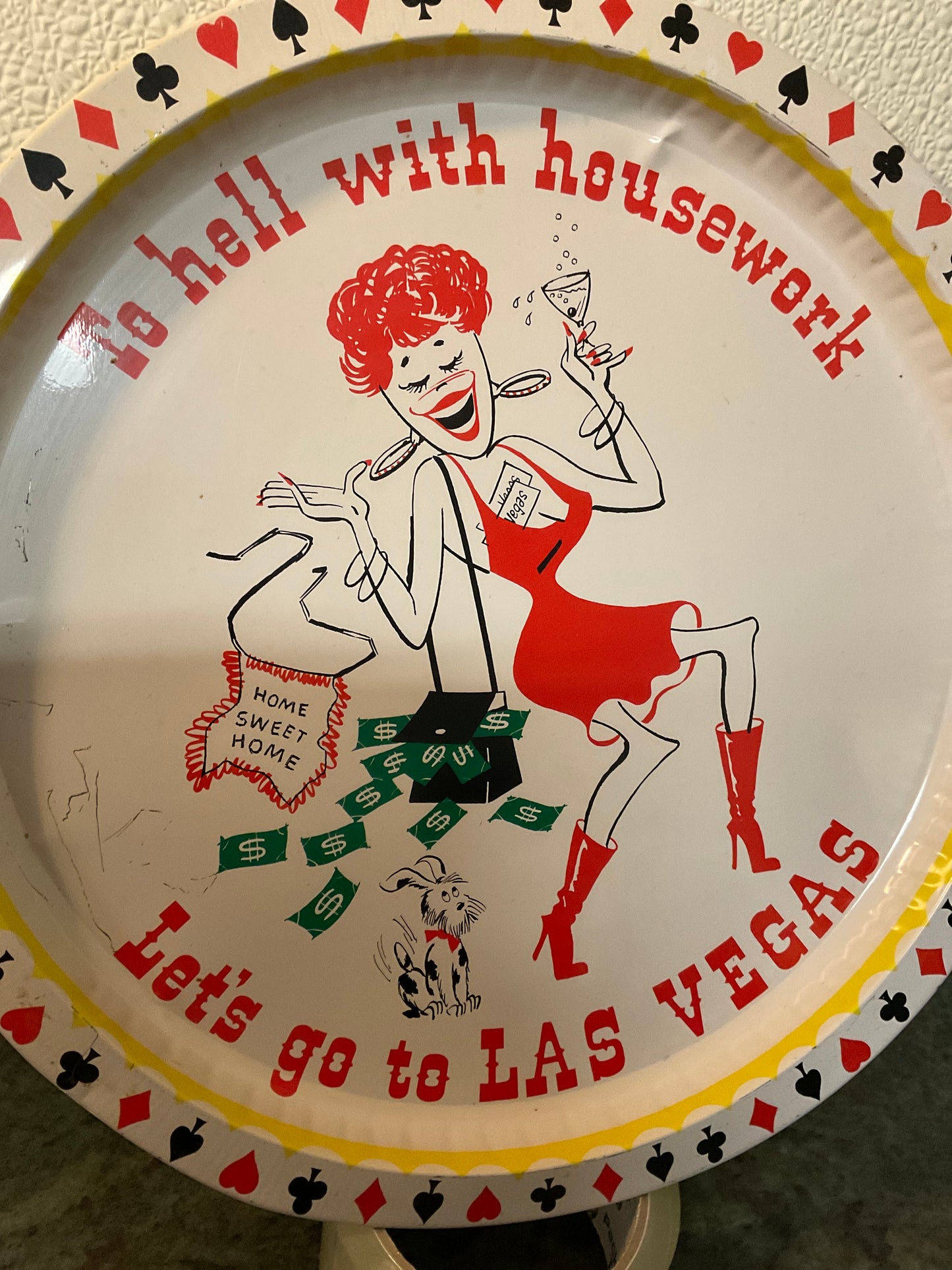 ‘Let’s go to Las Vegas’ metal tray