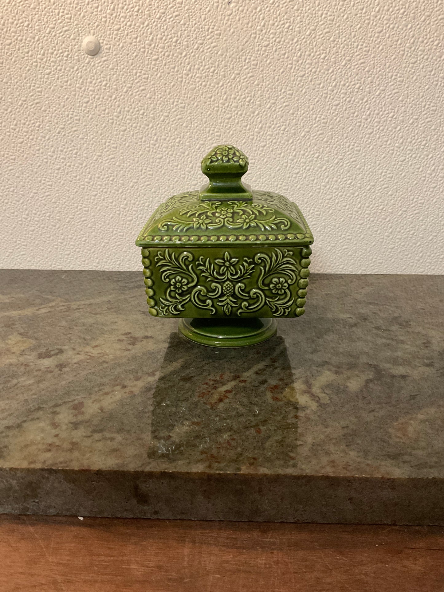 Vintage Green Trinket Box